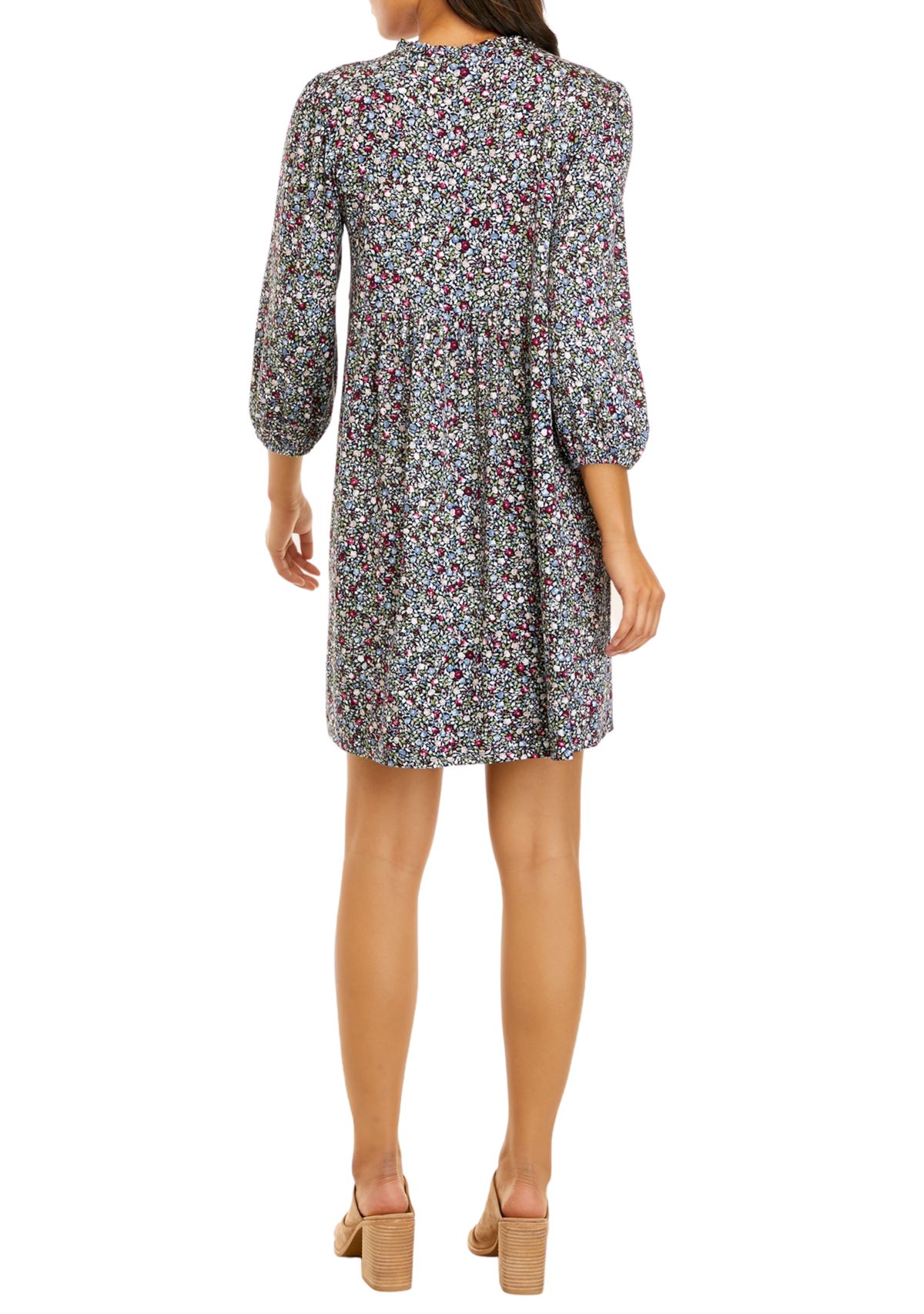 Womens 3/4 Sleeve Julianna Crepe Dress