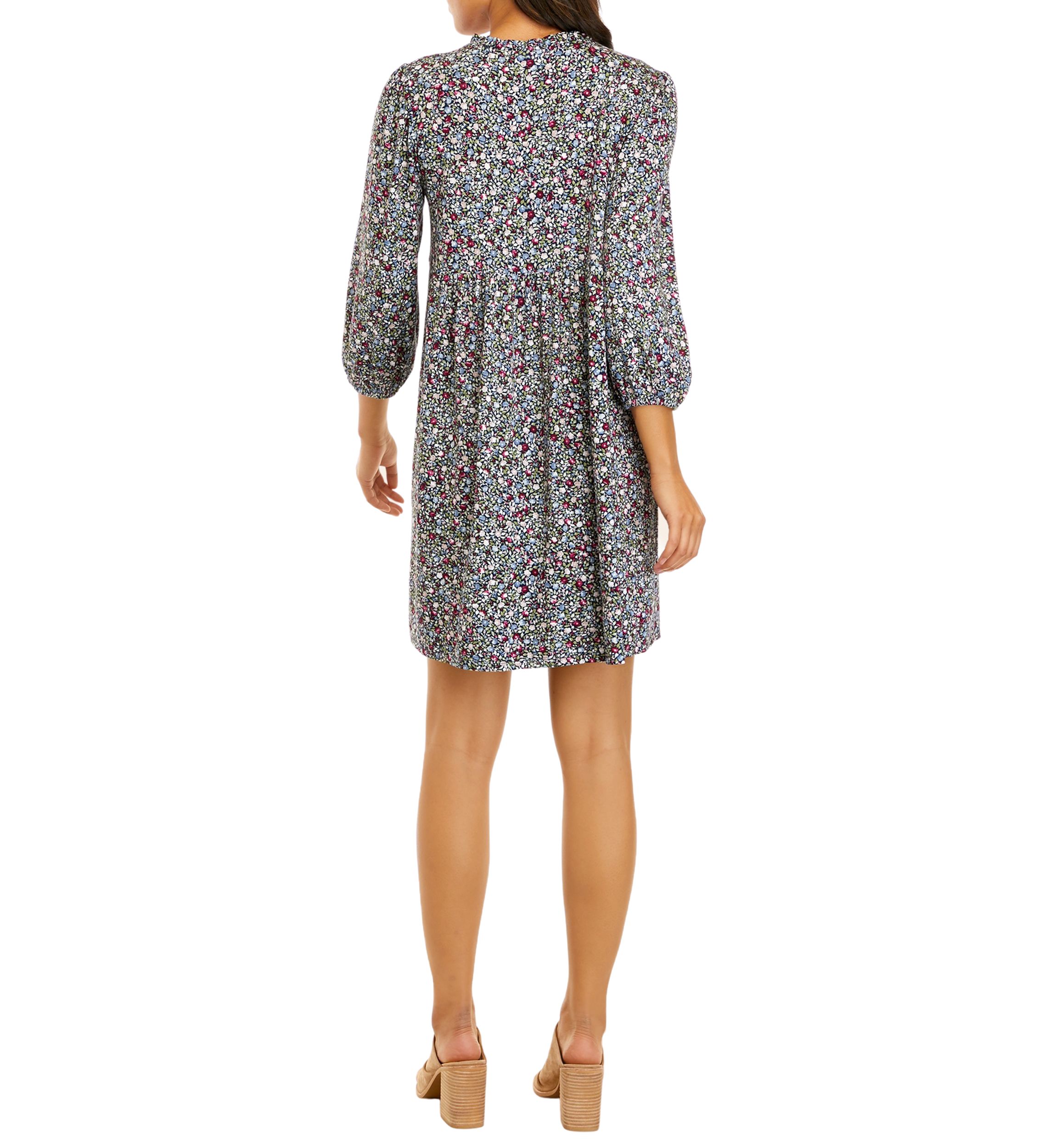 Womens 3/4 Sleeve Julianna Crepe Dress