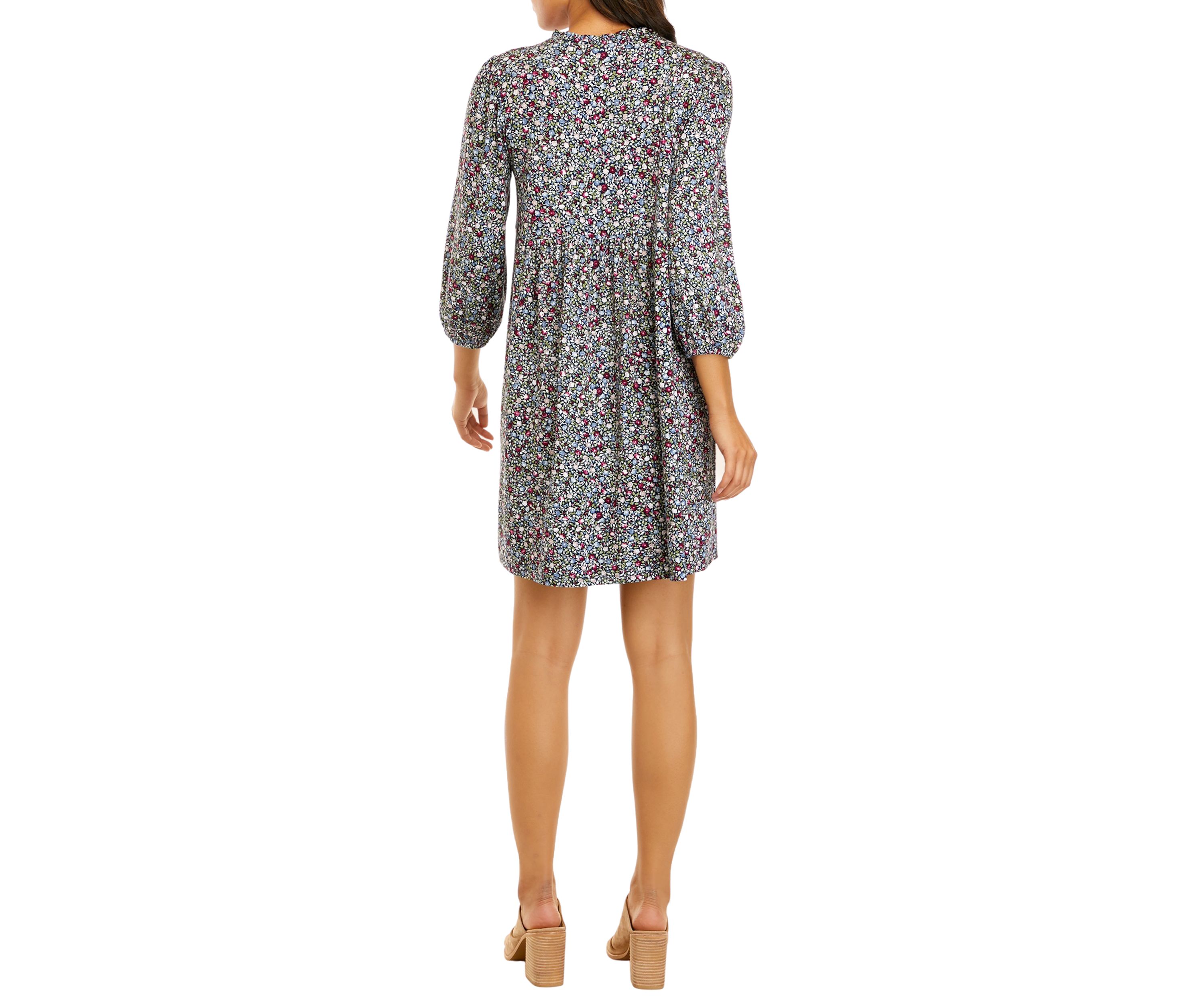 Womens 3/4 Sleeve Julianna Crepe Dress