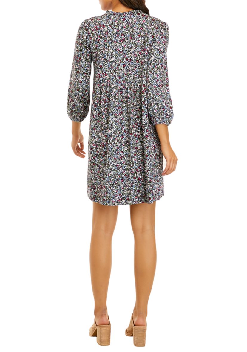 Womens 3/4 Sleeve Julianna Crepe Dress