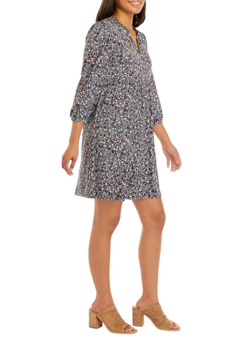 Womens 3/4 Sleeve Julianna Crepe Dress