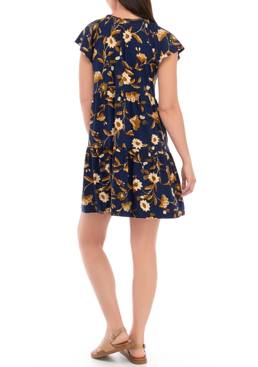 Petite Short Sleeve Tiered Dress