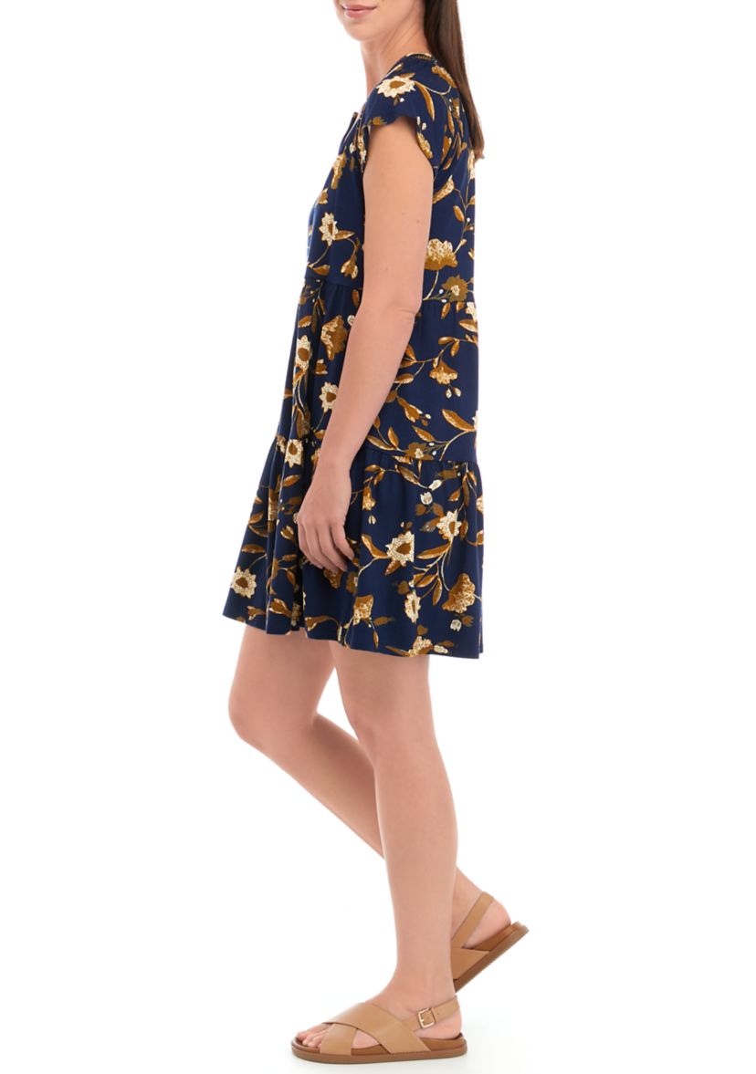 Petite Short Sleeve Tiered Dress