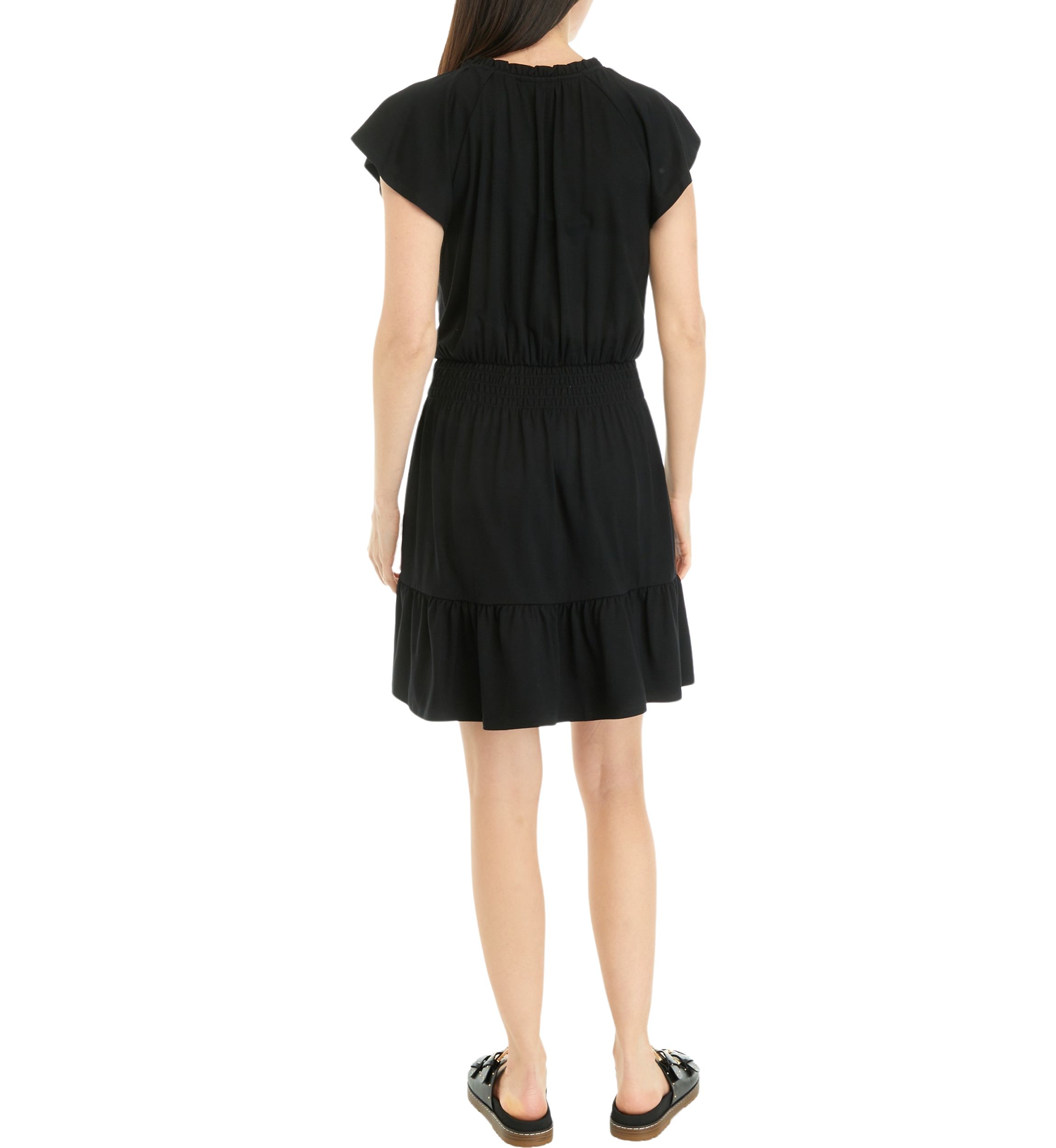Womens Smocked Waist Mini Dress