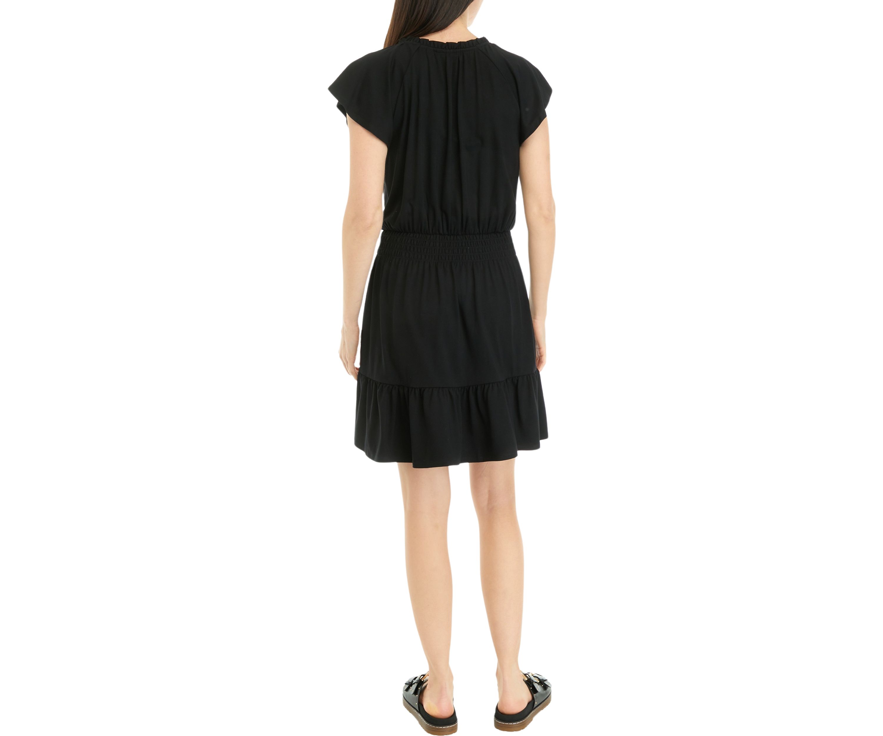 Womens Smocked Waist Mini Dress