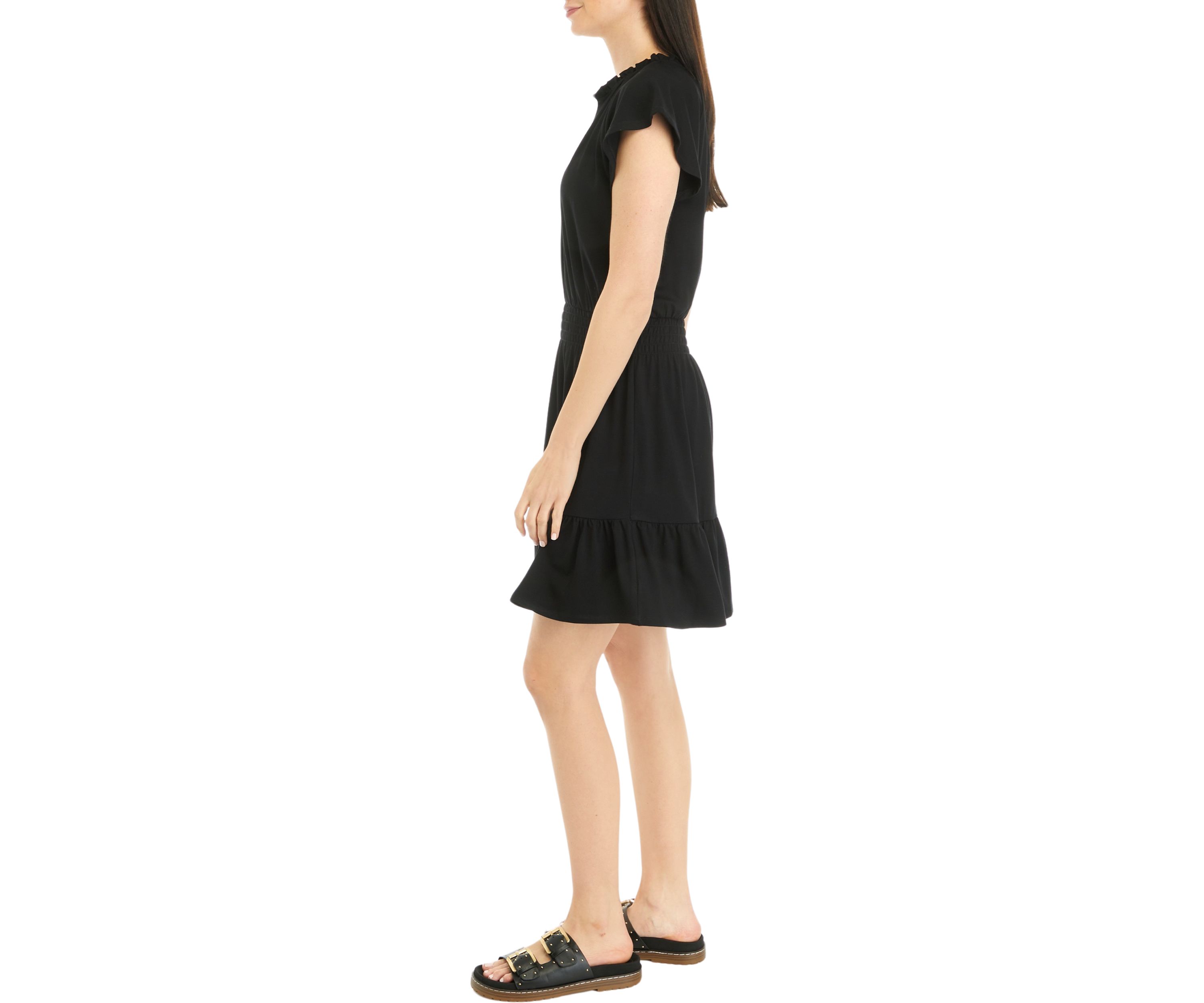 Womens Smocked Waist Mini Dress