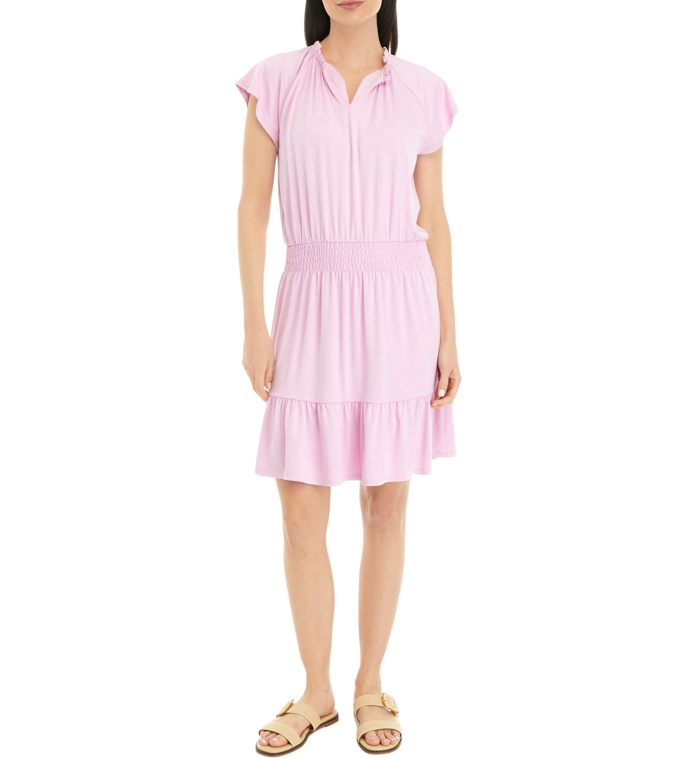 Petite Smocked Waist Mini Dress