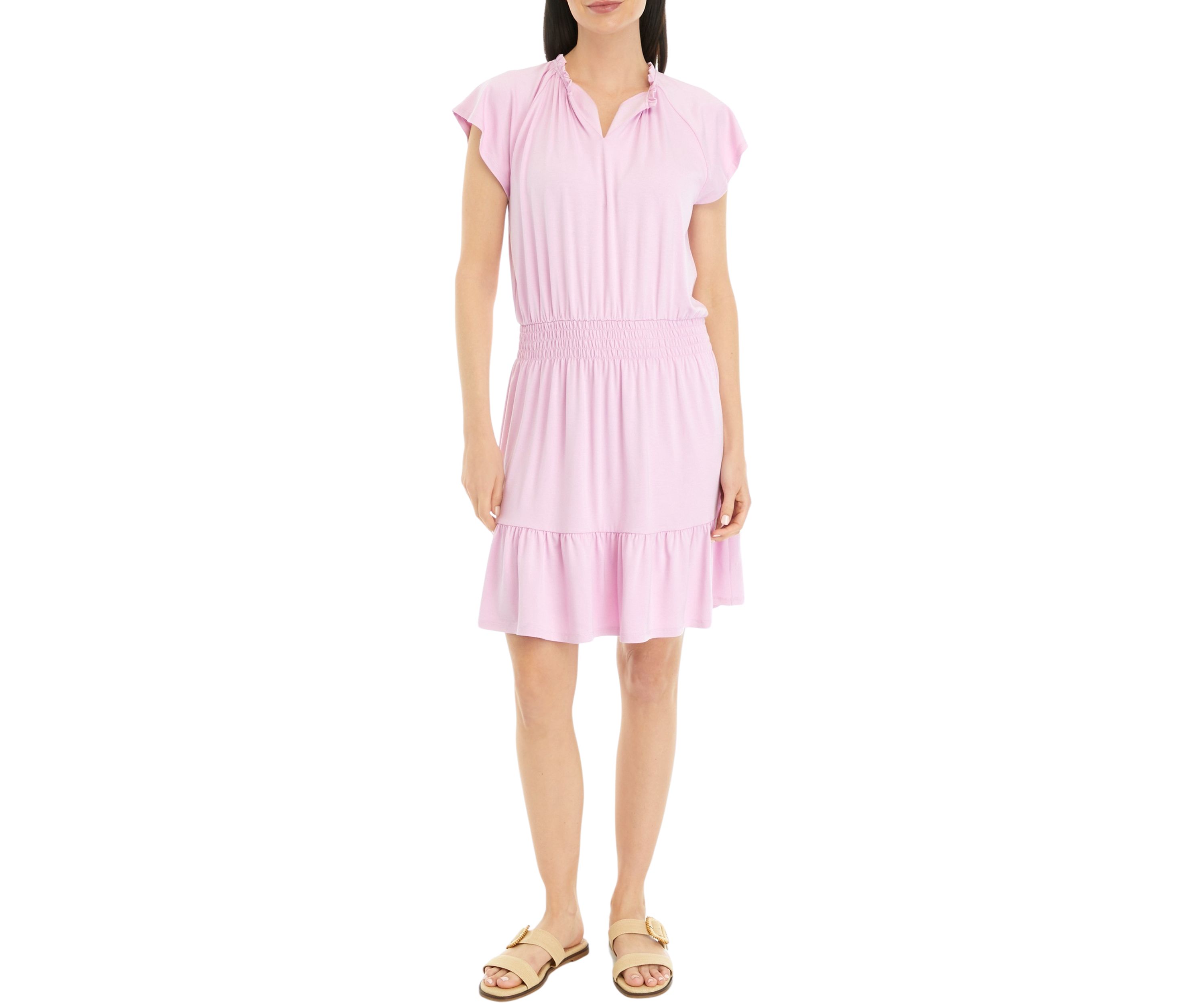 Petite Smocked Waist Mini Dress