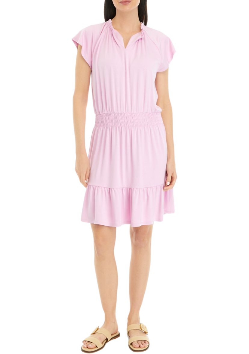 Petite Smocked Waist Mini Dress