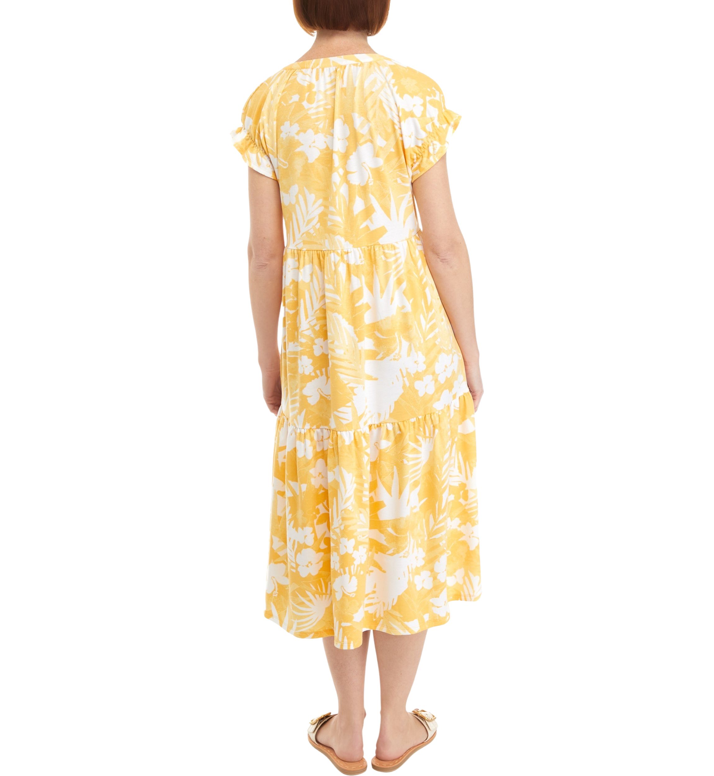 Petite Printed Button Front Dress
