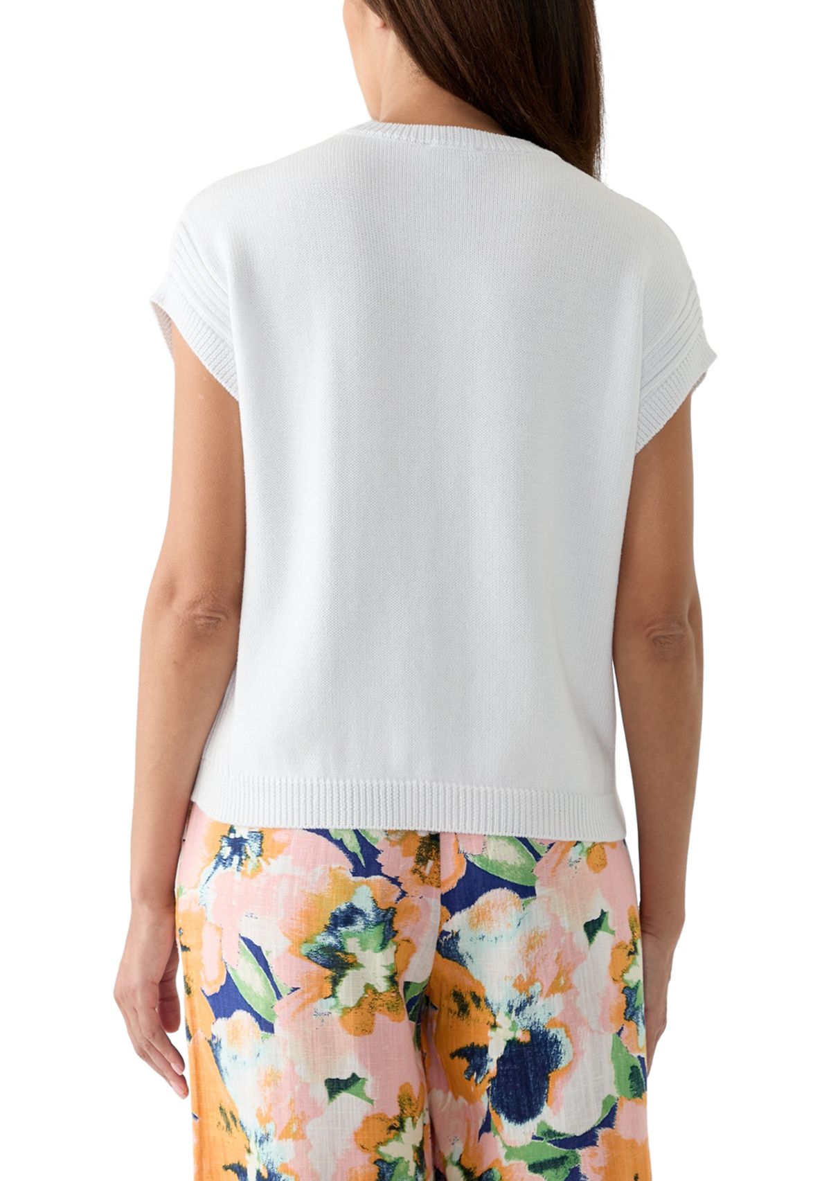 Womens Mixed Stitch Pullover Sweater