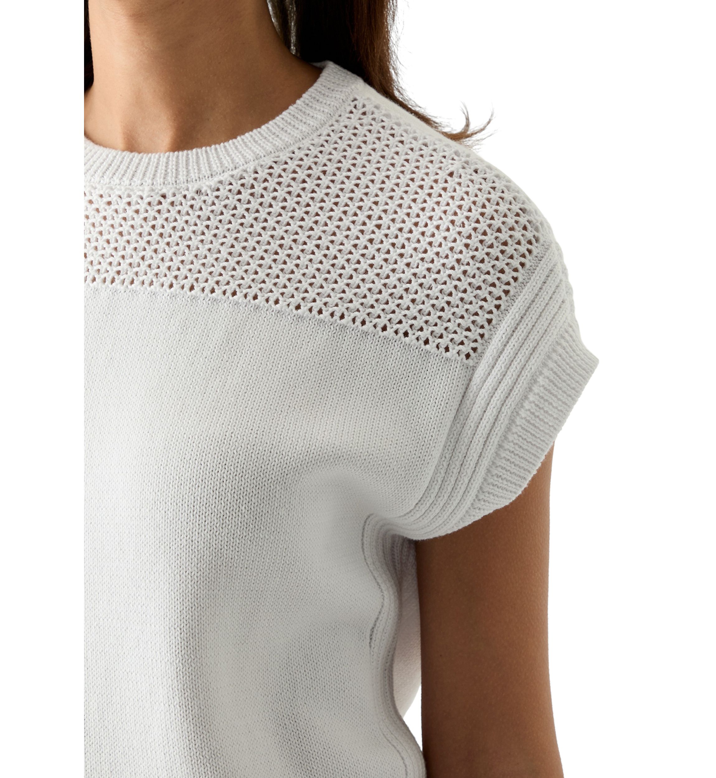 Womens Mixed Stitch Pullover Sweater