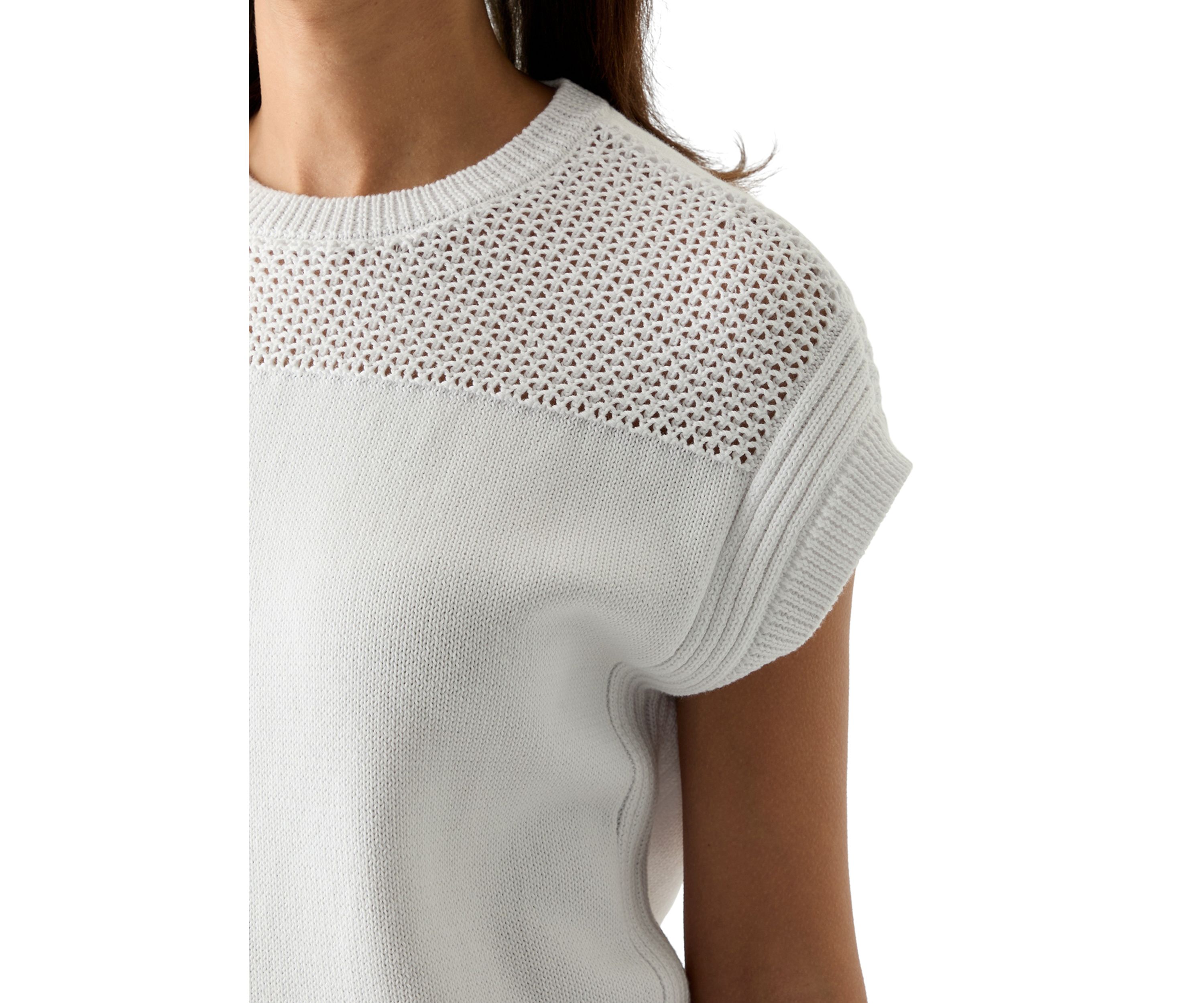 Womens Mixed Stitch Pullover Sweater