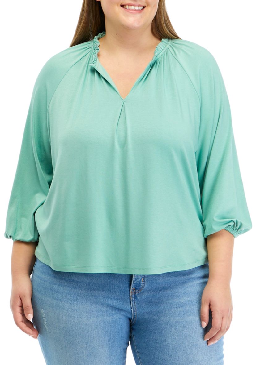 Plus Size Peasant Top 