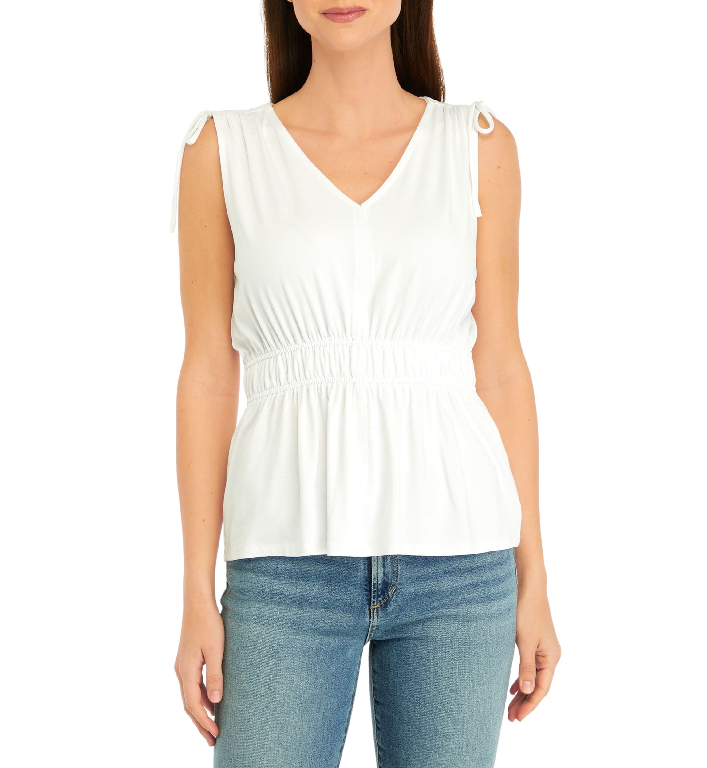 Petite Tie Shoulder Tank Top