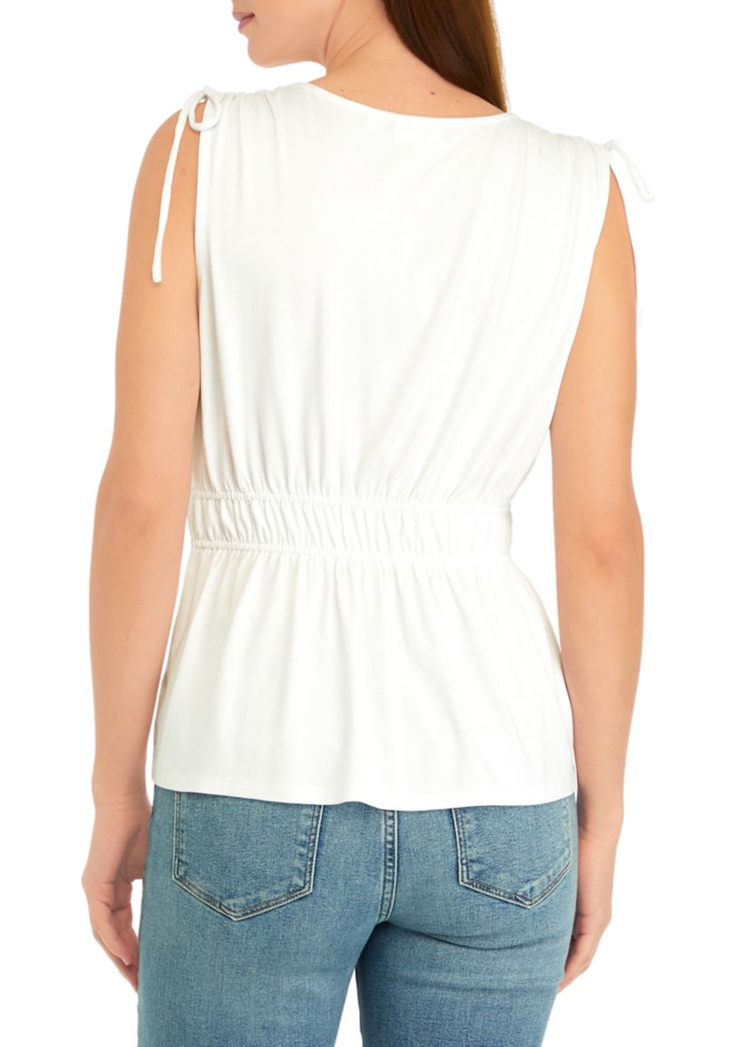 Petite Tie Shoulder Tank Top
