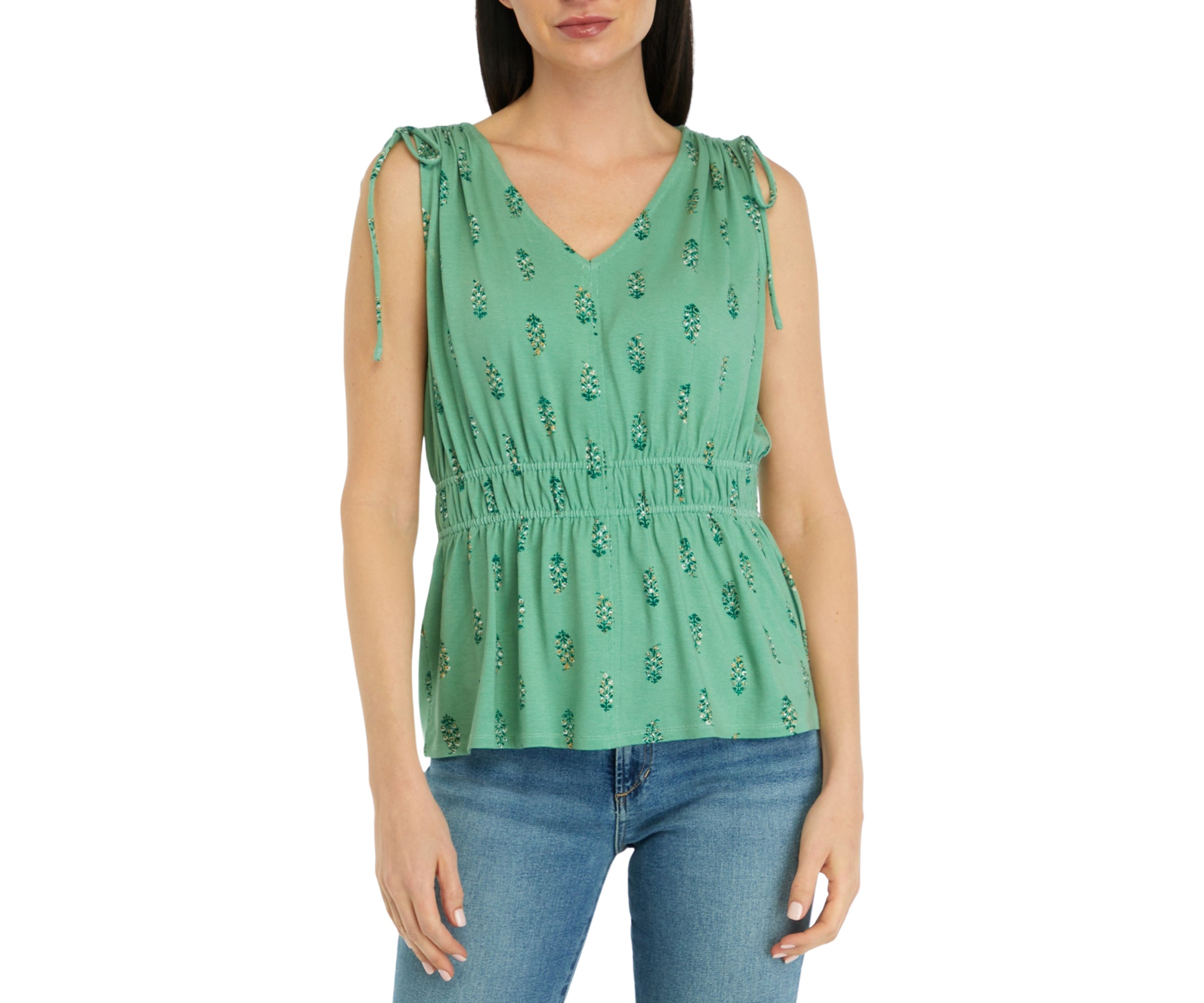 Womens Tie Shoulder Tank Top