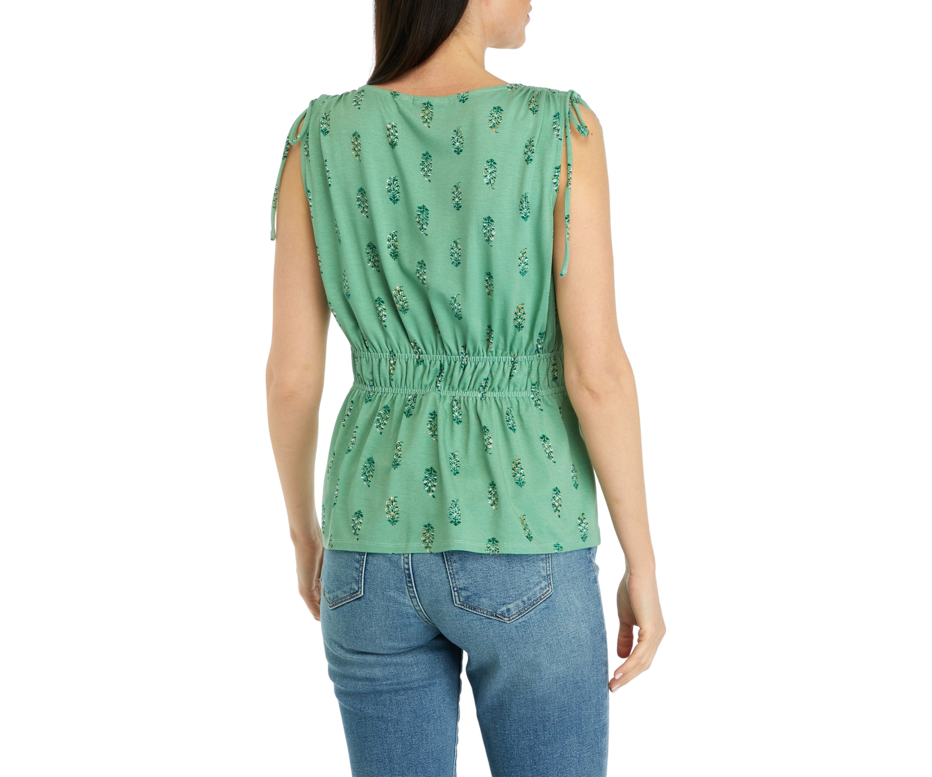 Womens Tie Shoulder Tank Top