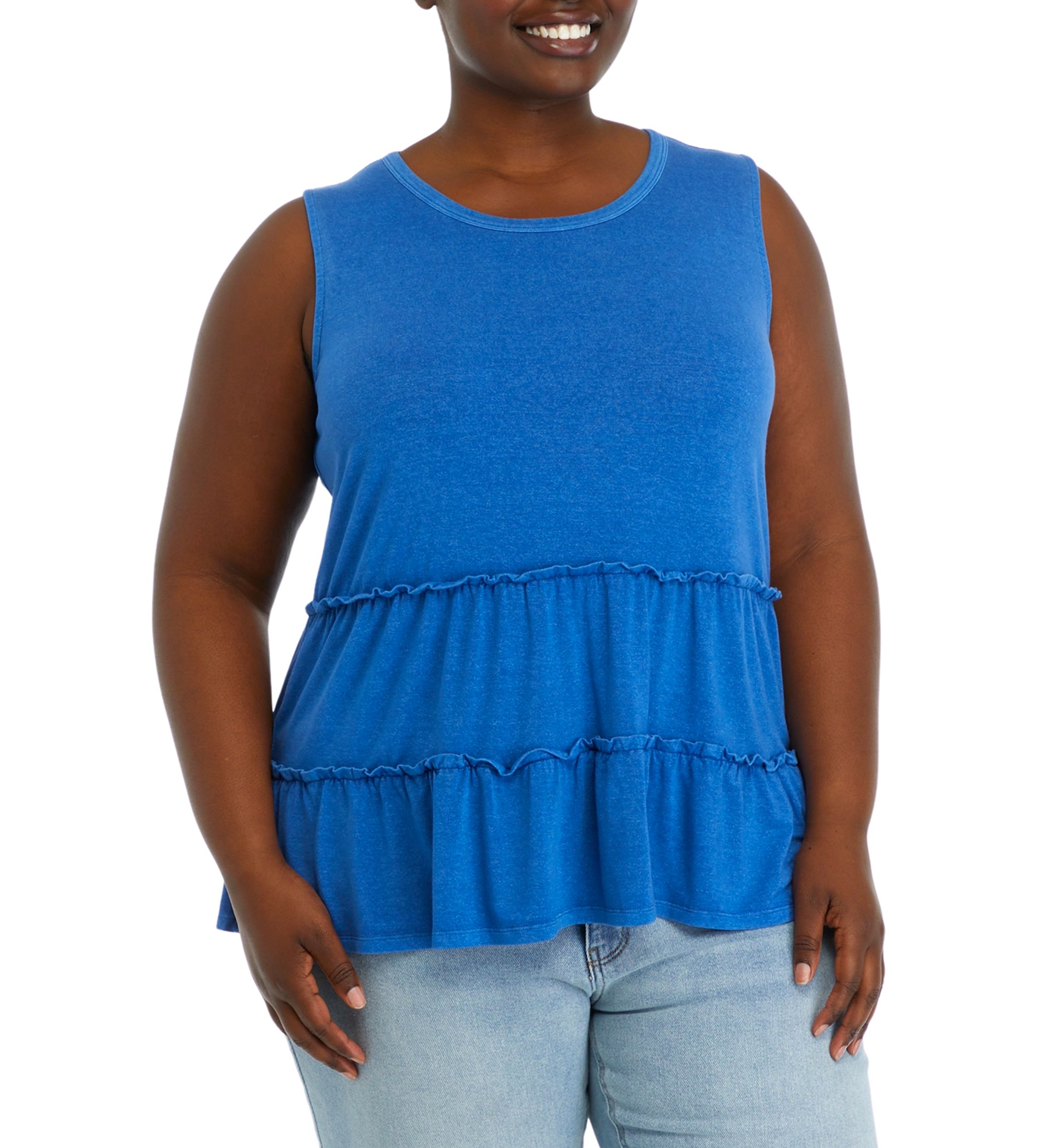 Plus Size Seamed Swing Tank Top