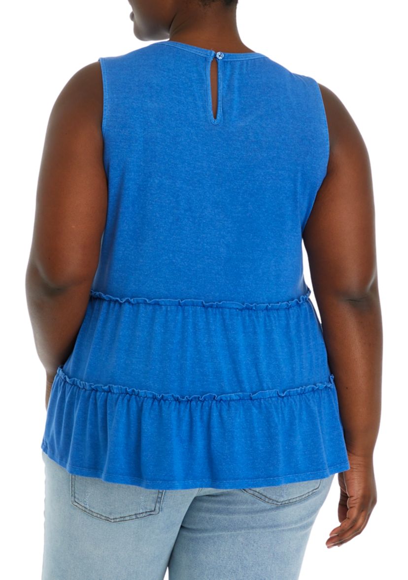 Plus Size Seamed Swing Tank Top