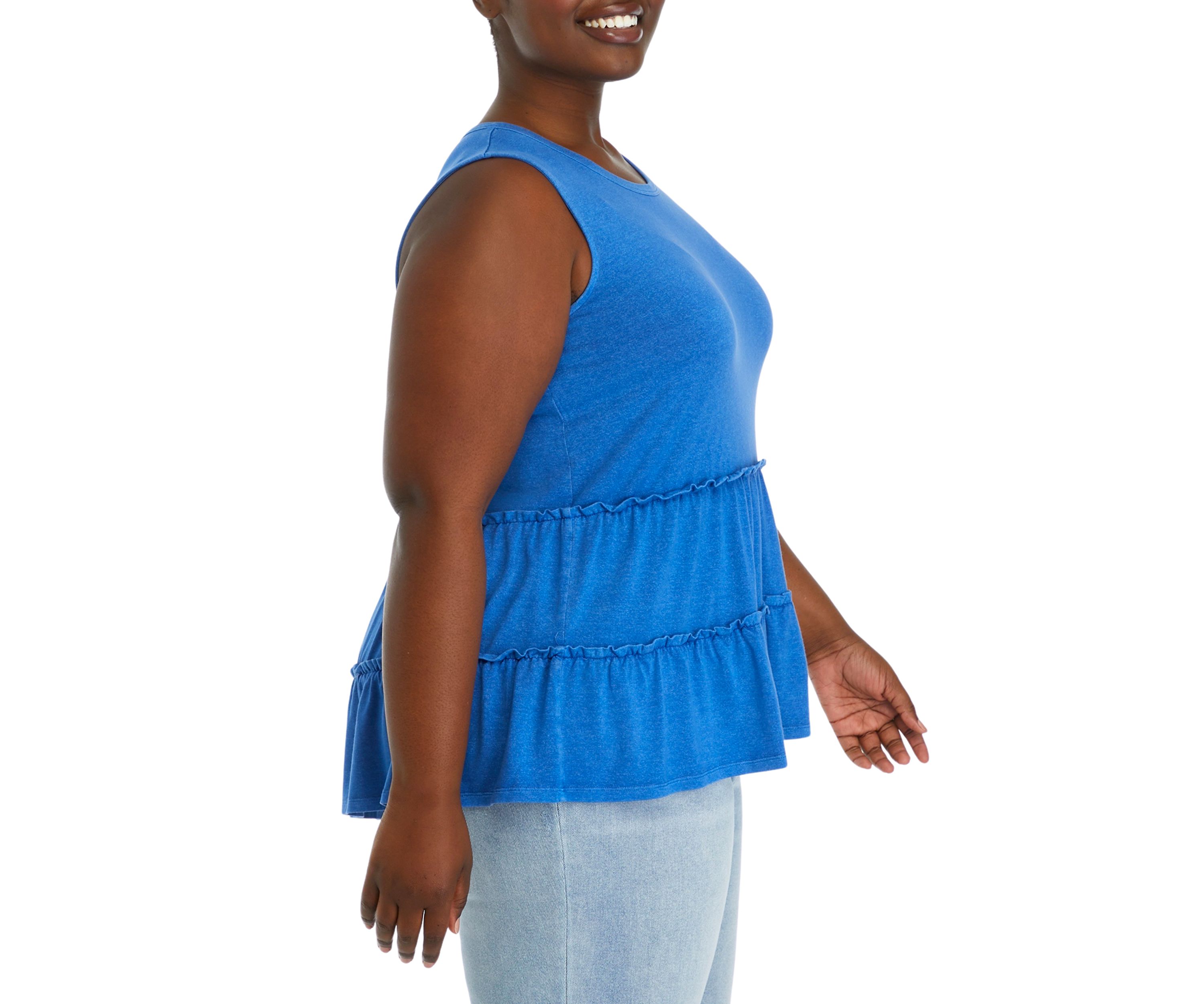Plus Size Seamed Swing Tank Top