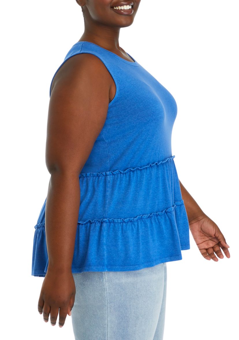 Plus Size Seamed Swing Tank Top