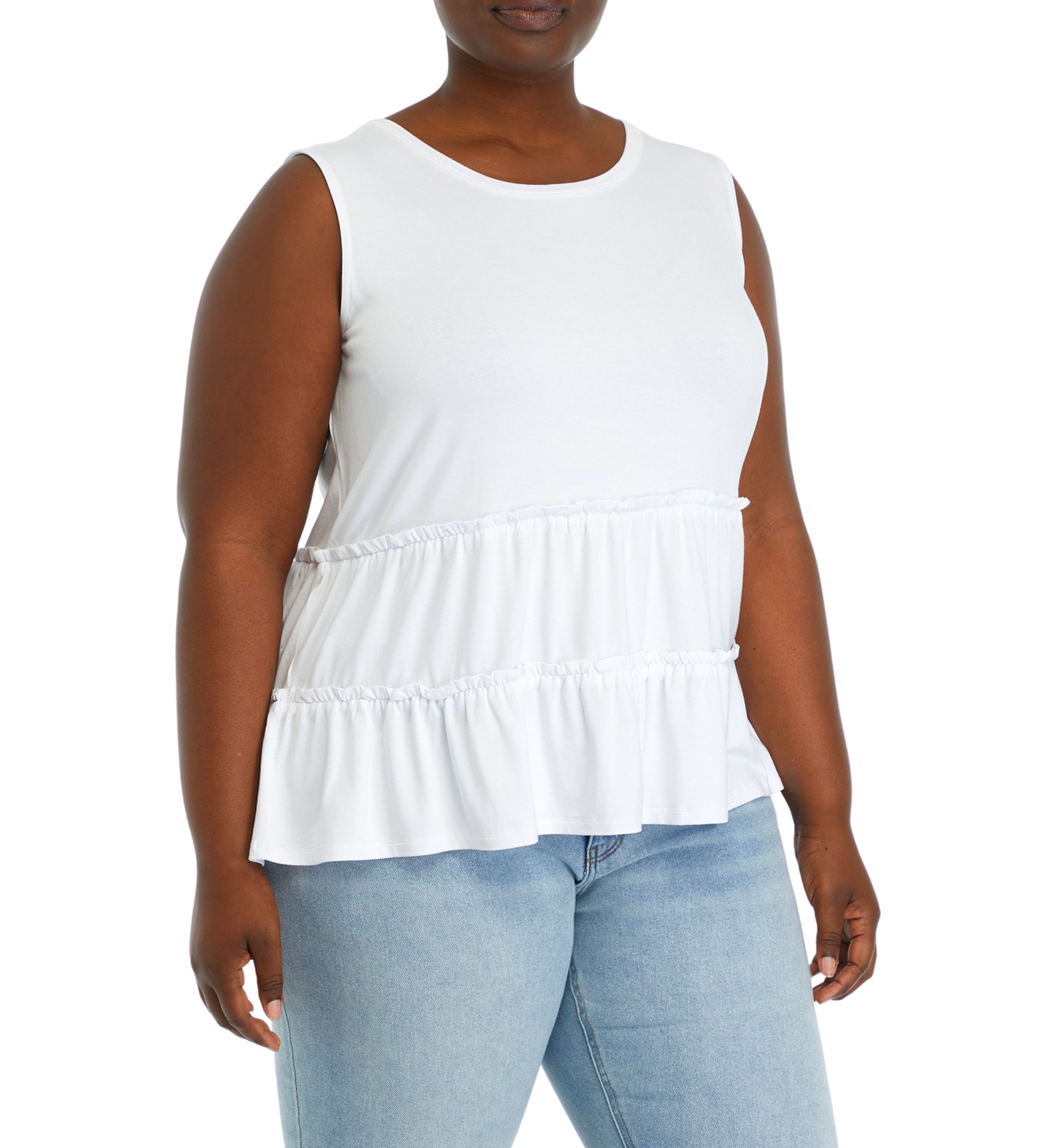 Plus Size Seamed Swing Tank Top