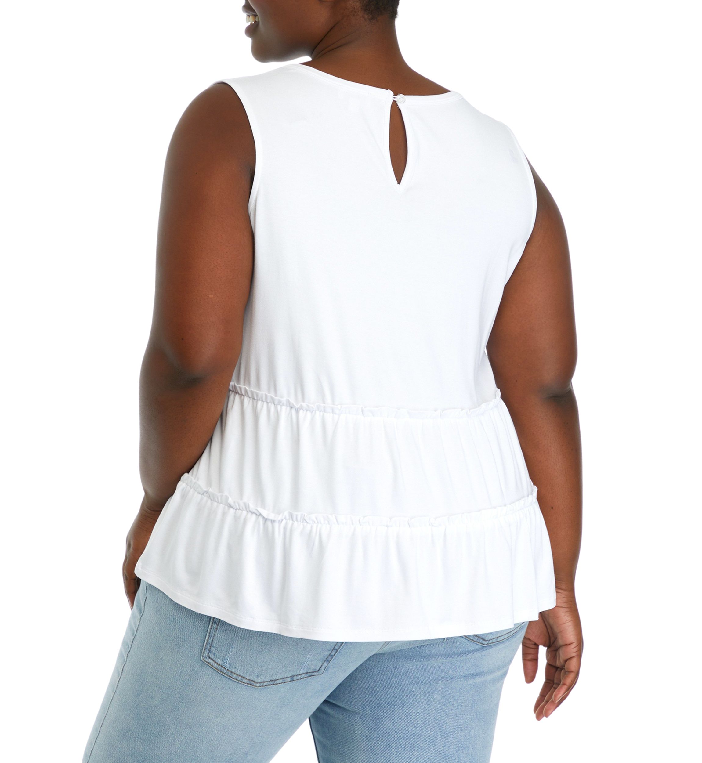 Plus Size Seamed Swing Tank Top