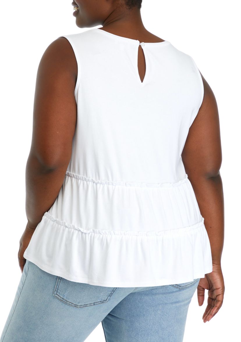 Plus Size Seamed Swing Tank Top