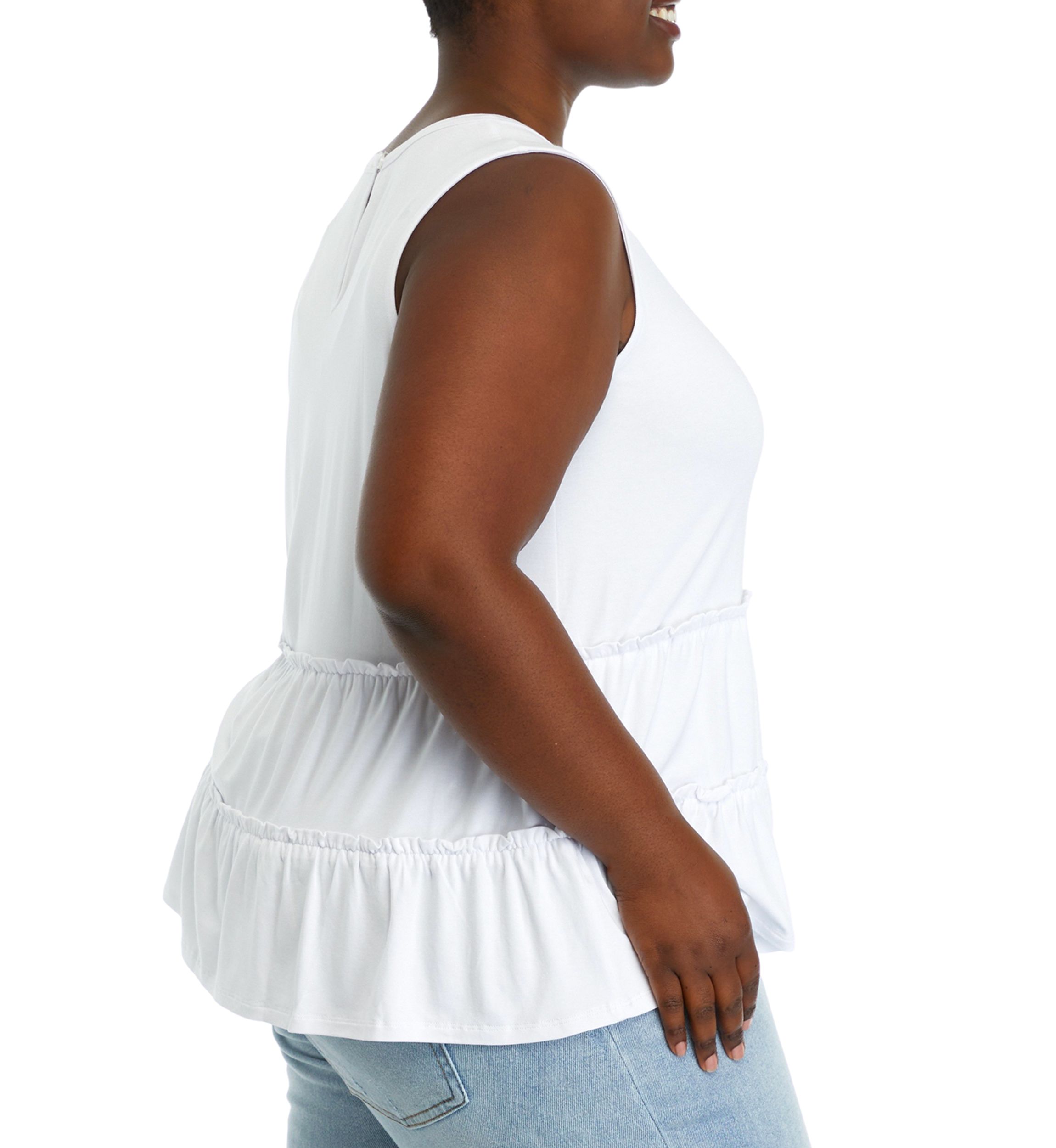 Plus Size Seamed Swing Tank Top