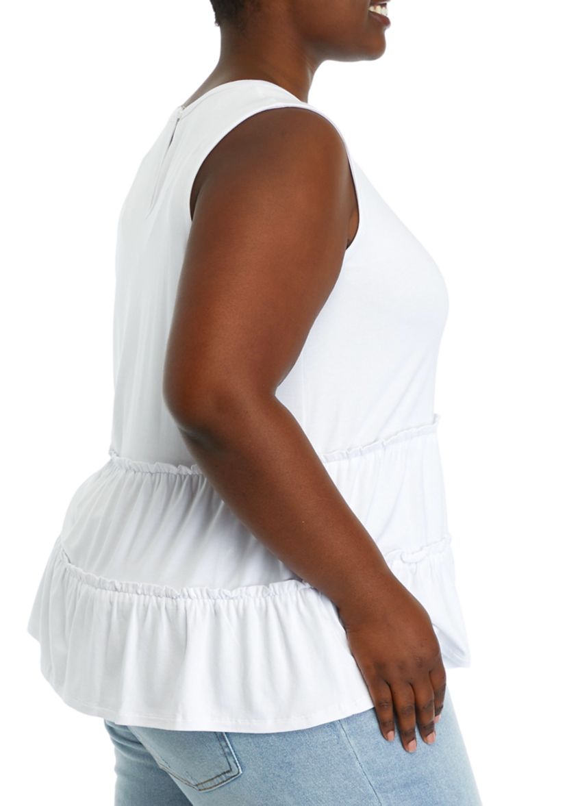 Plus Size Seamed Swing Tank Top