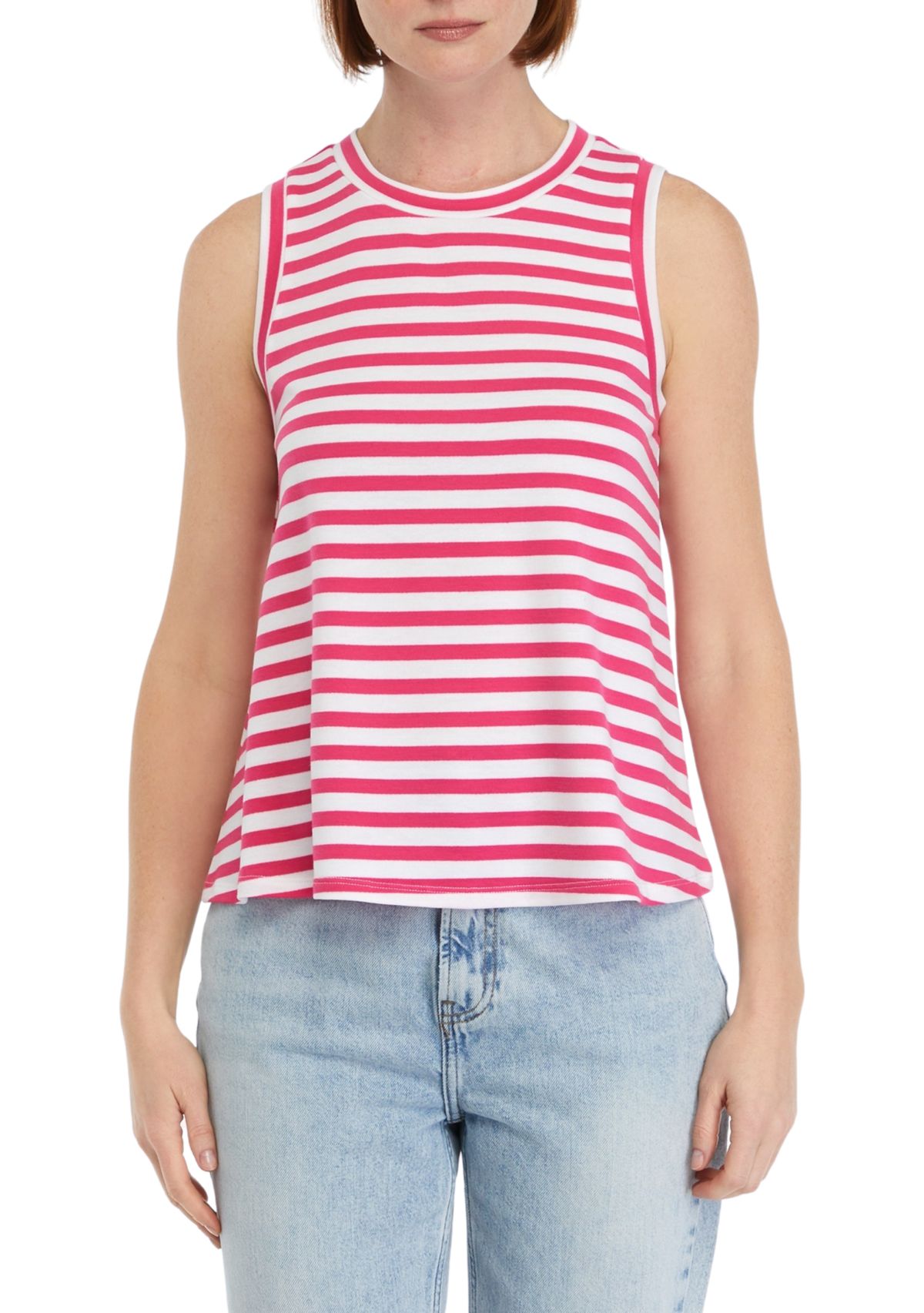 Womens Sleeveless Stripe Tank Top