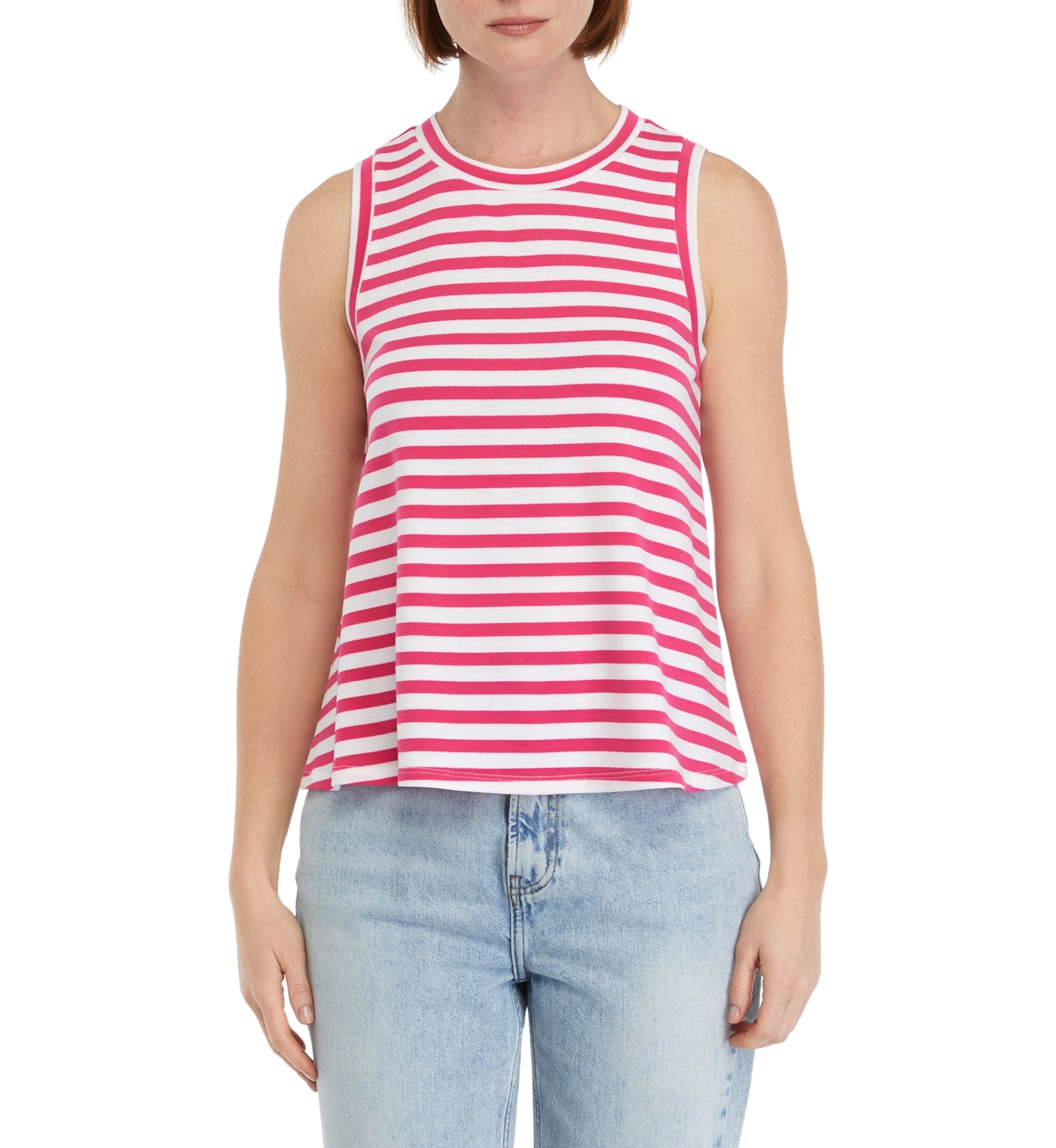 Womens Sleeveless Stripe Tank Top
