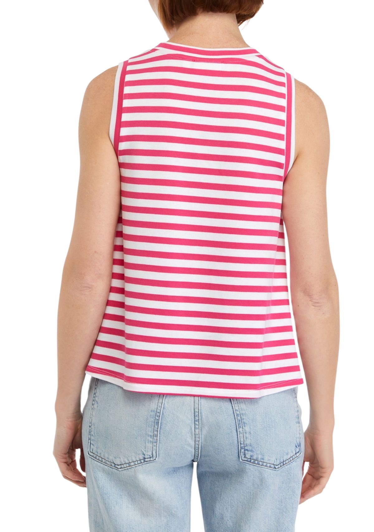 Womens Sleeveless Stripe Tank Top