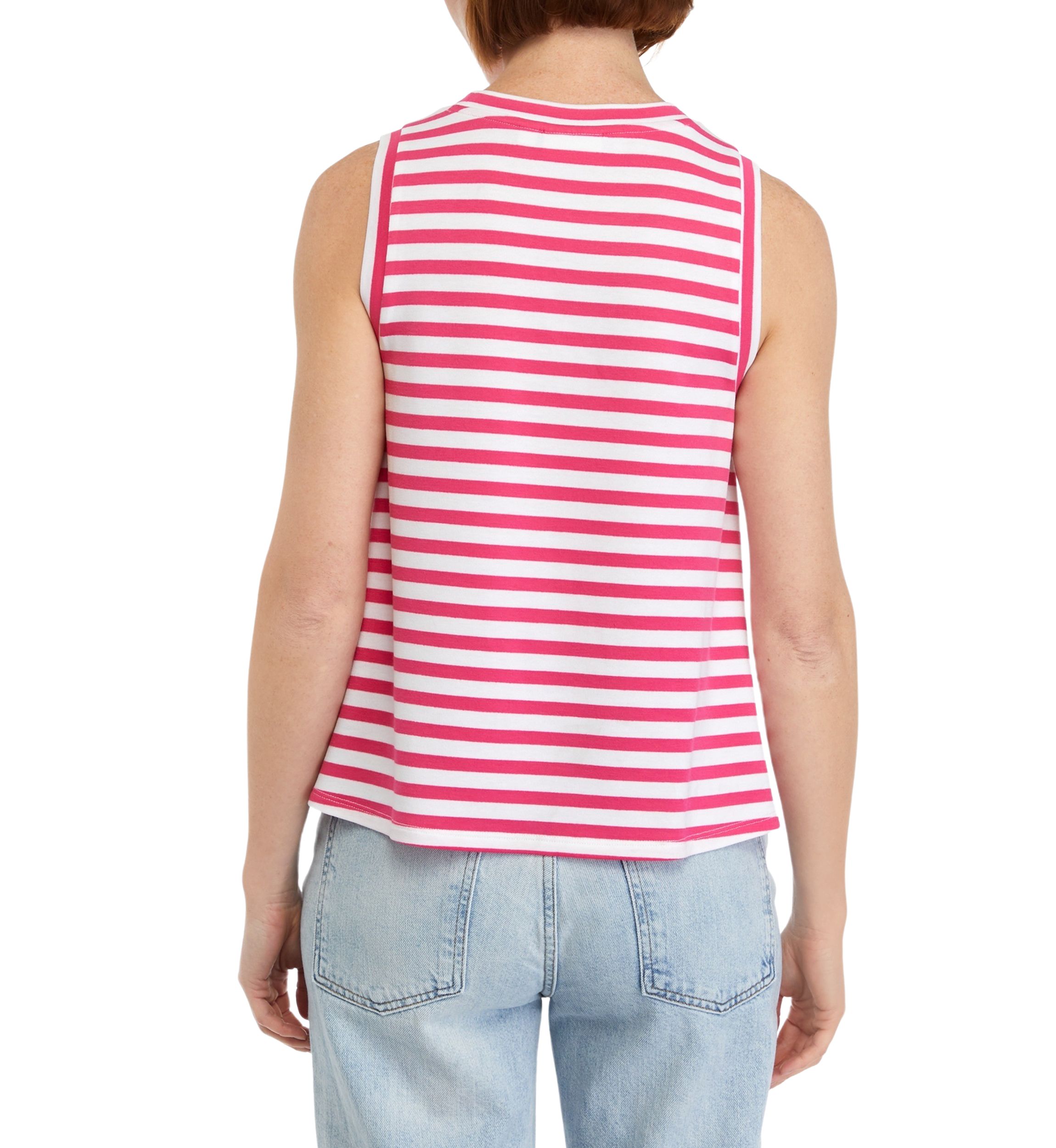 Womens Sleeveless Stripe Tank Top