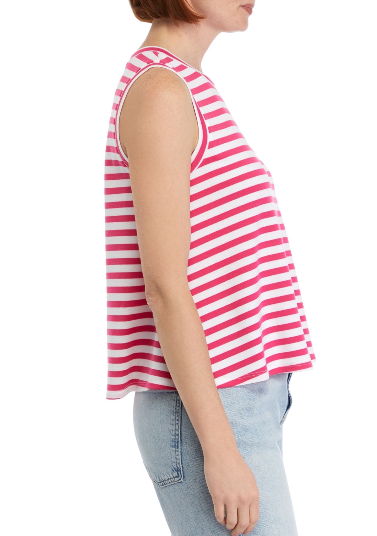 Womens Sleeveless Stripe Tank Top