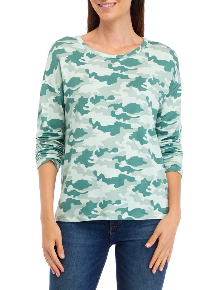 Womens Dropped Shoulder Printed T-Shirt 