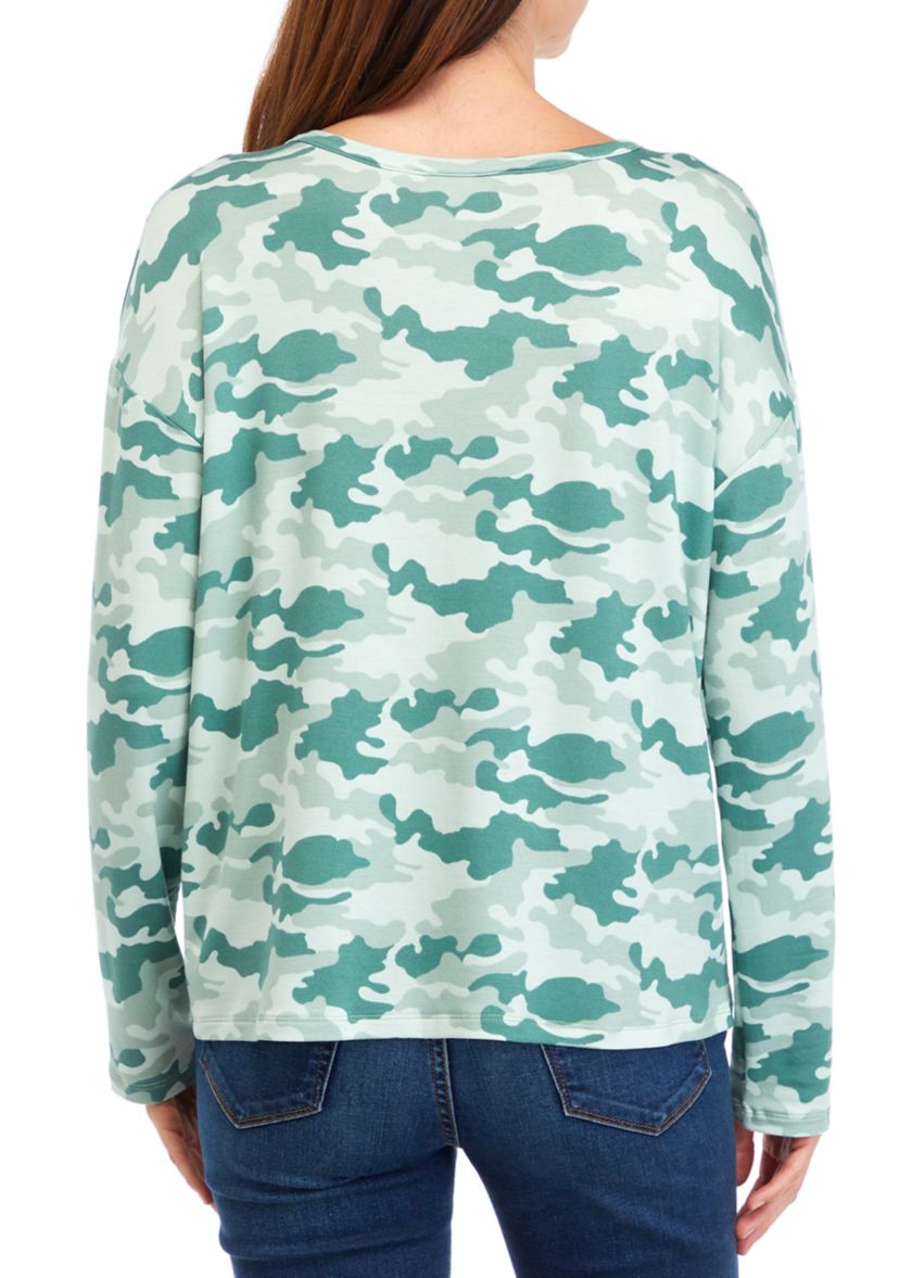 Womens Dropped Shoulder Printed T-Shirt 