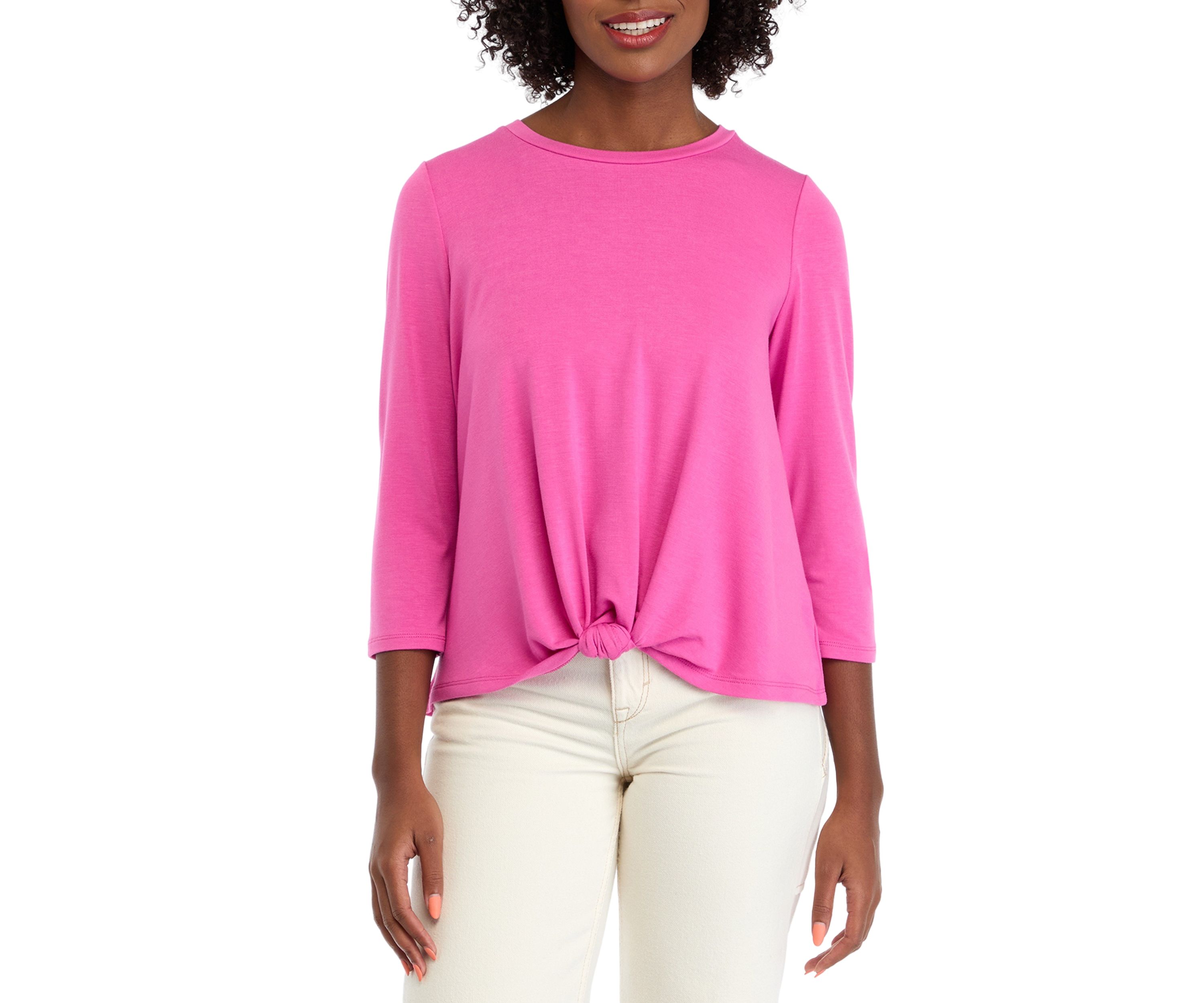 Petite Knot Front T-Shirt 