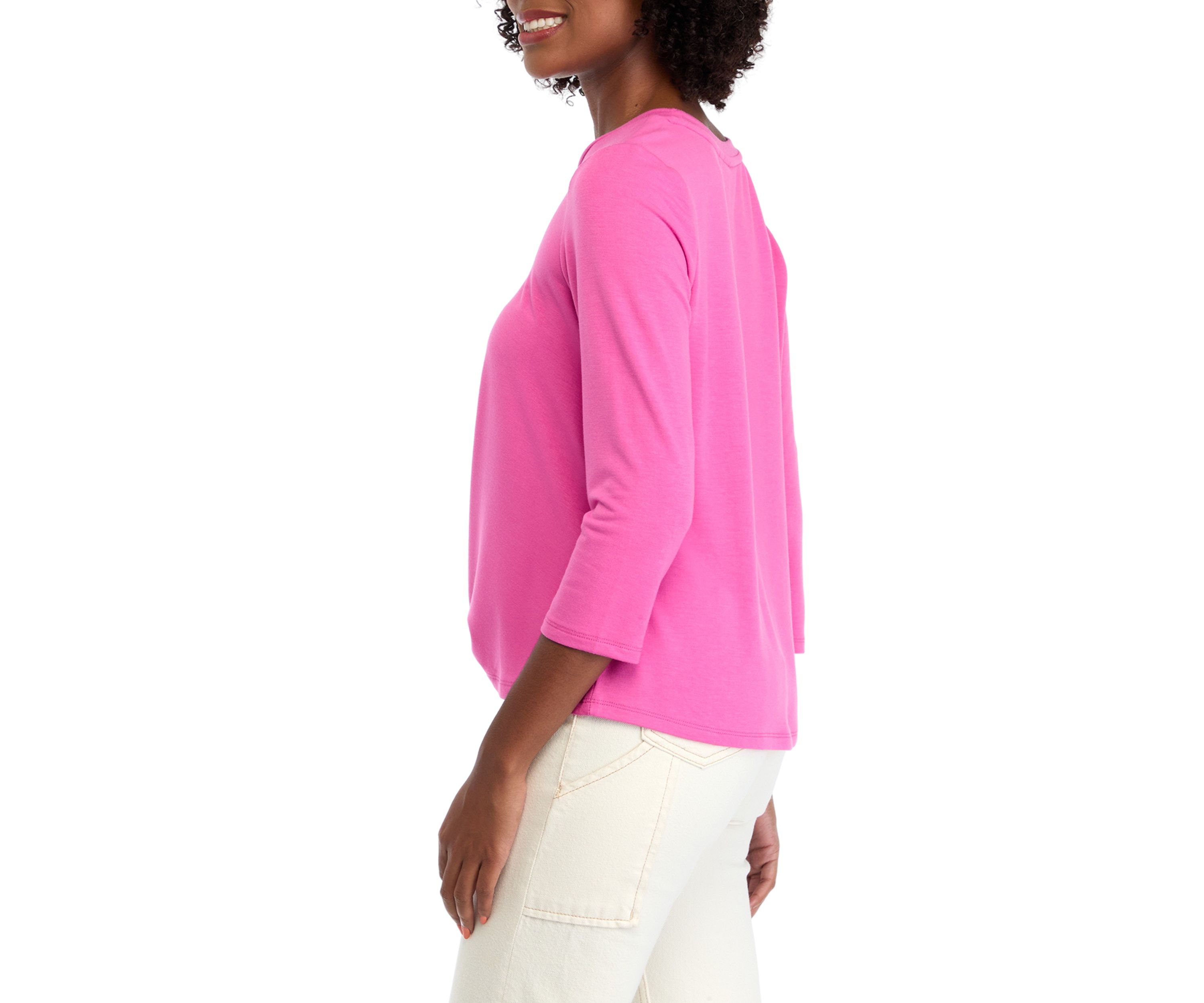 Petite Knot Front T-Shirt 