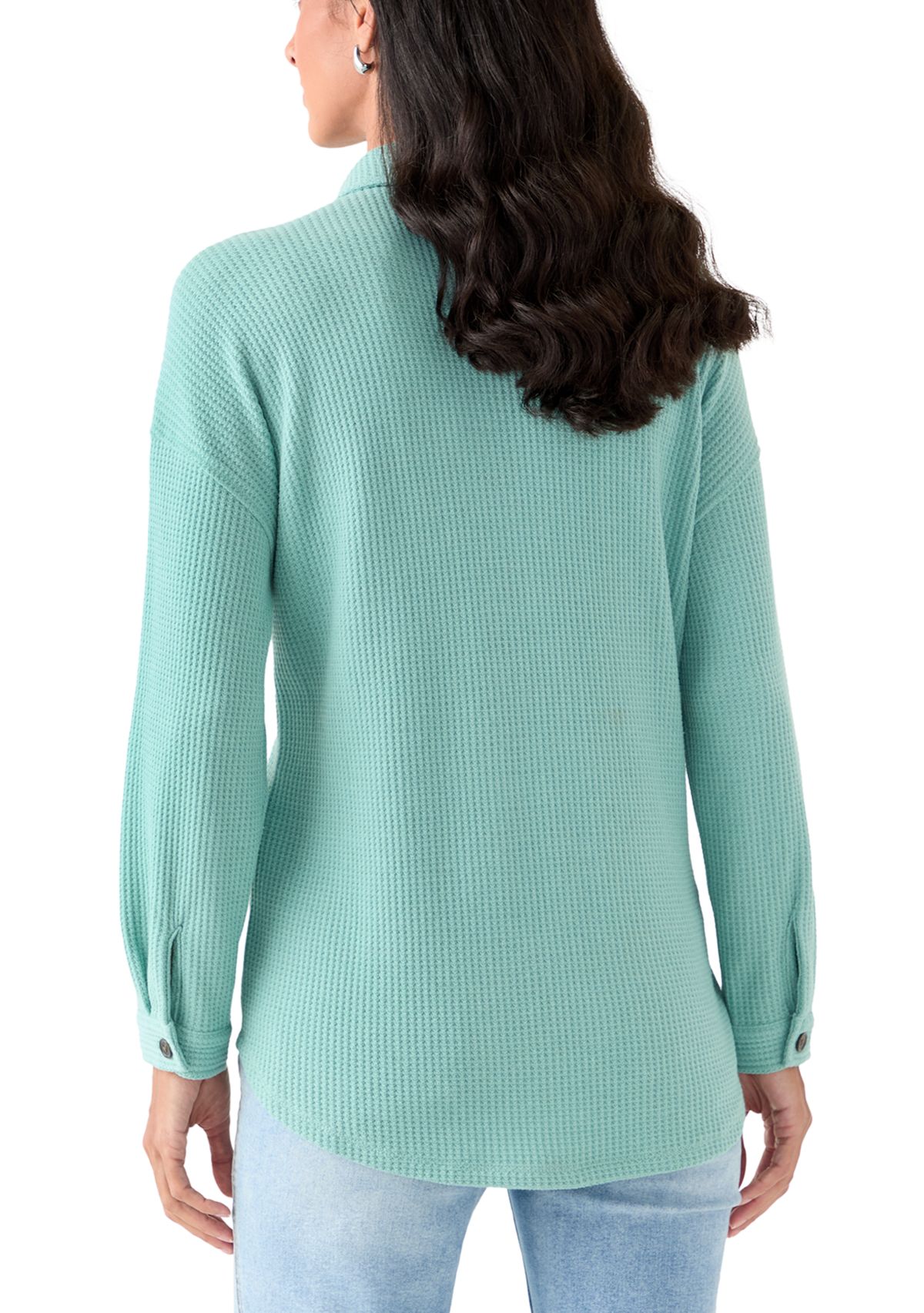 Womens Long Sleeve Waffle Knit T-Shirt