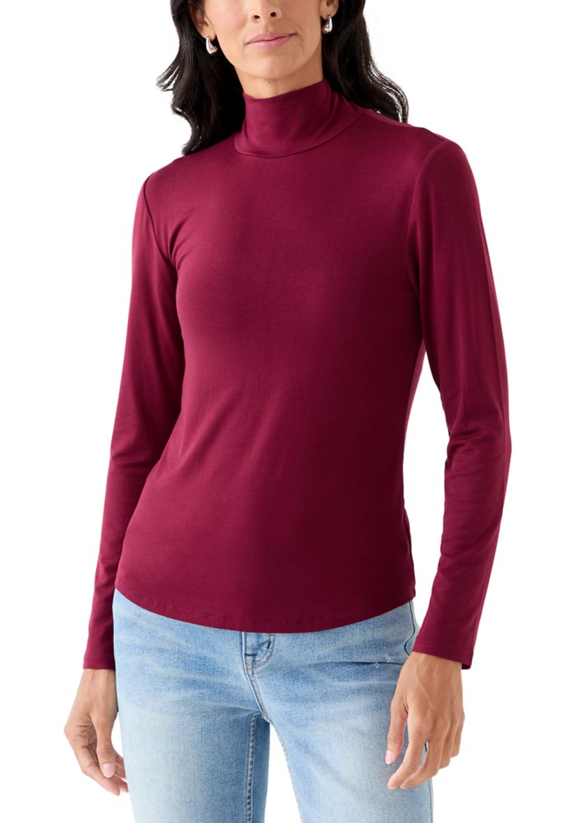 Womens Long Sleeve Turtleneck T-Shirt