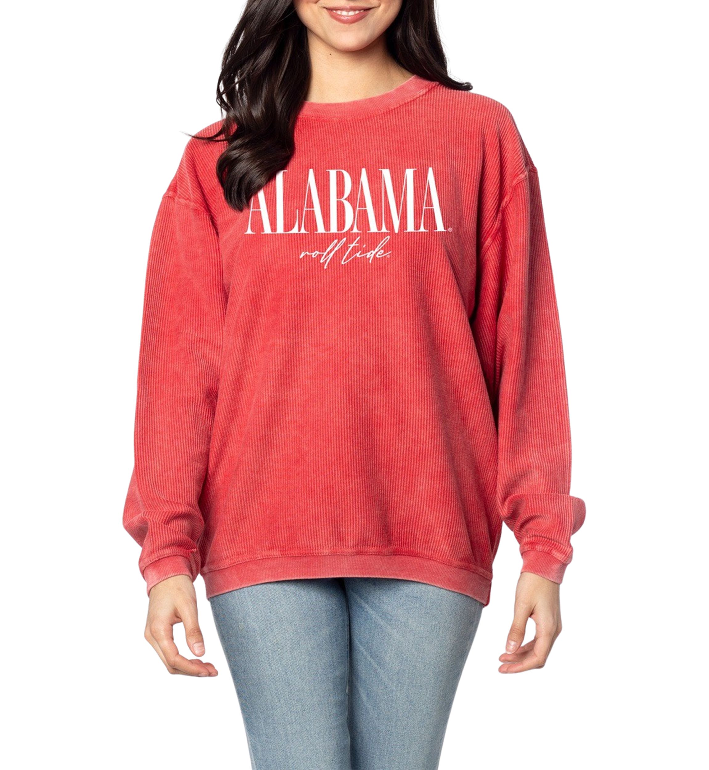 NCAA Alabama Crimson Tide Corded Crew Sweatshirt