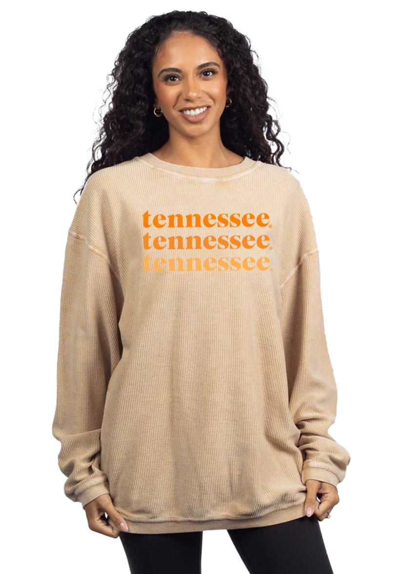 NCAA Tennessee Volunteers Corded Crew Pullover