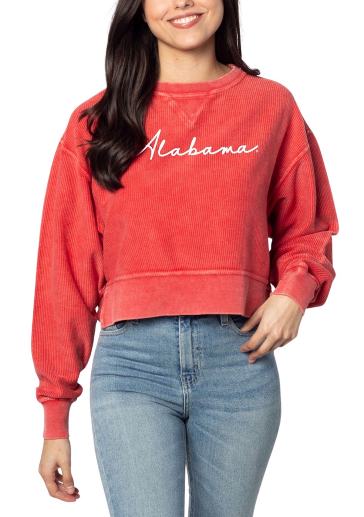 NCAA Alabama Crimson Tide Corded Boxy Pullover