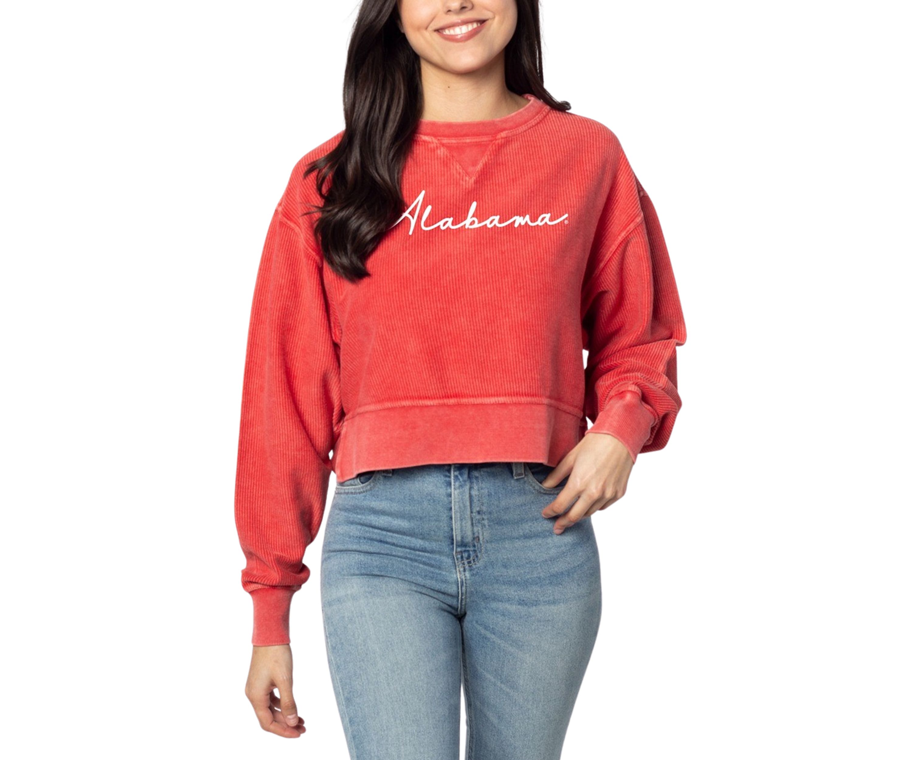 NCAA Alabama Crimson Tide Corded Boxy Pullover