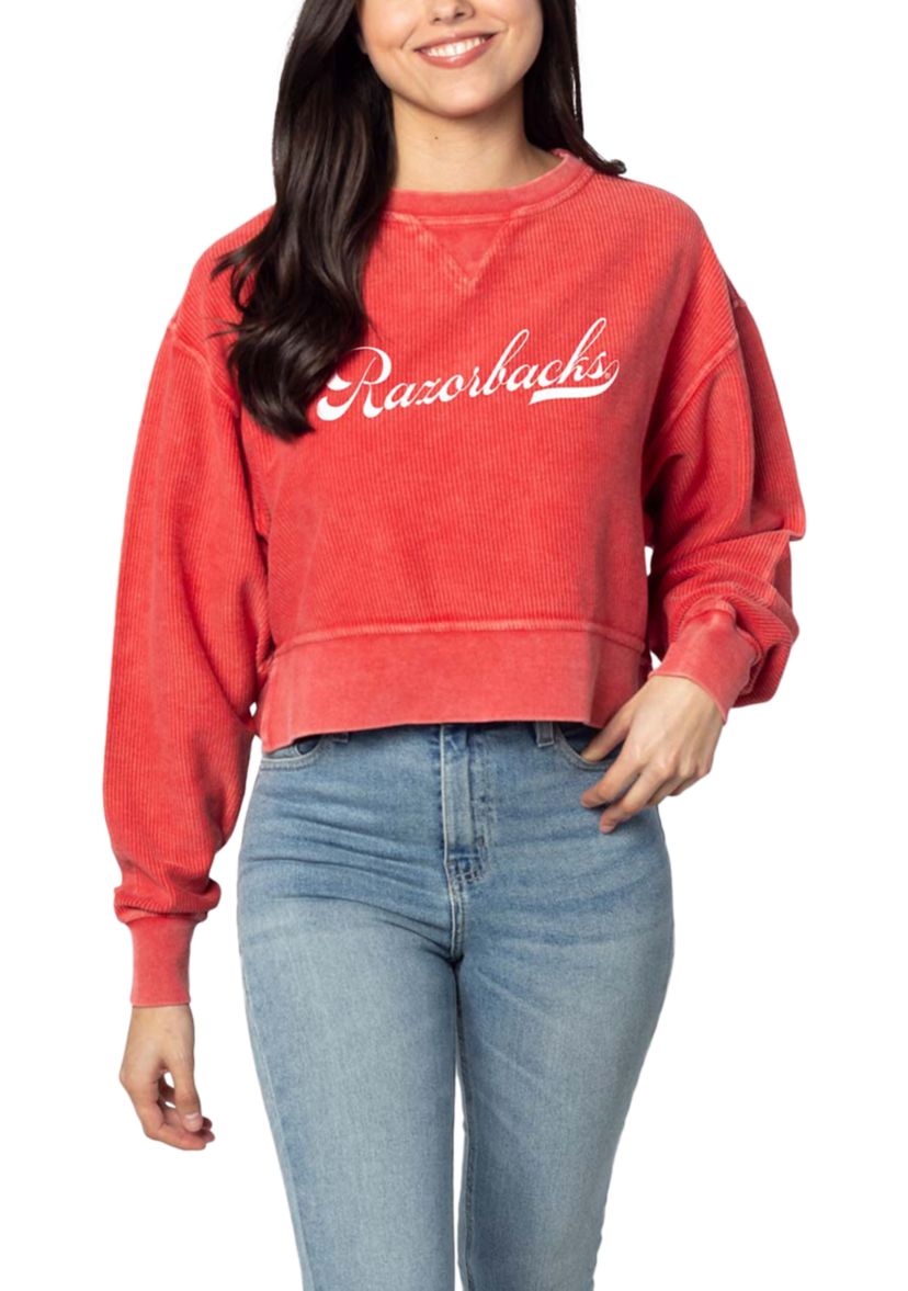 NCAA Alabama Crimson Tide Drop Shoulder Graphic Crew Pullover