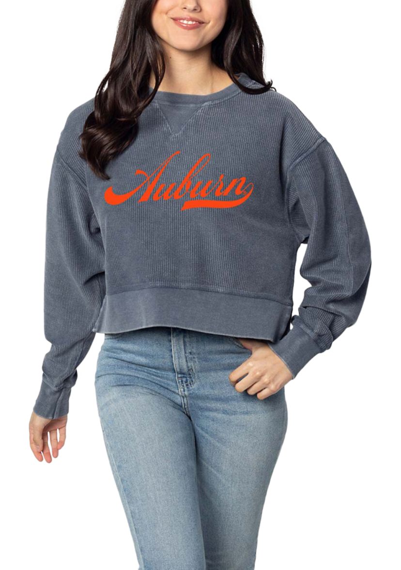 NCAA Auburn Tigers Drop Shoulder Graphic Crew Pullover