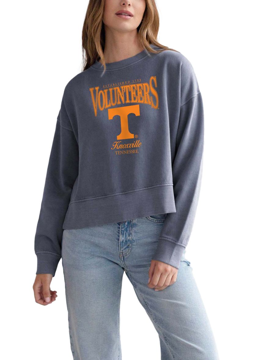 NCAA Tennessee Volunteers Drop Shoulder Graphic Crew Pullover