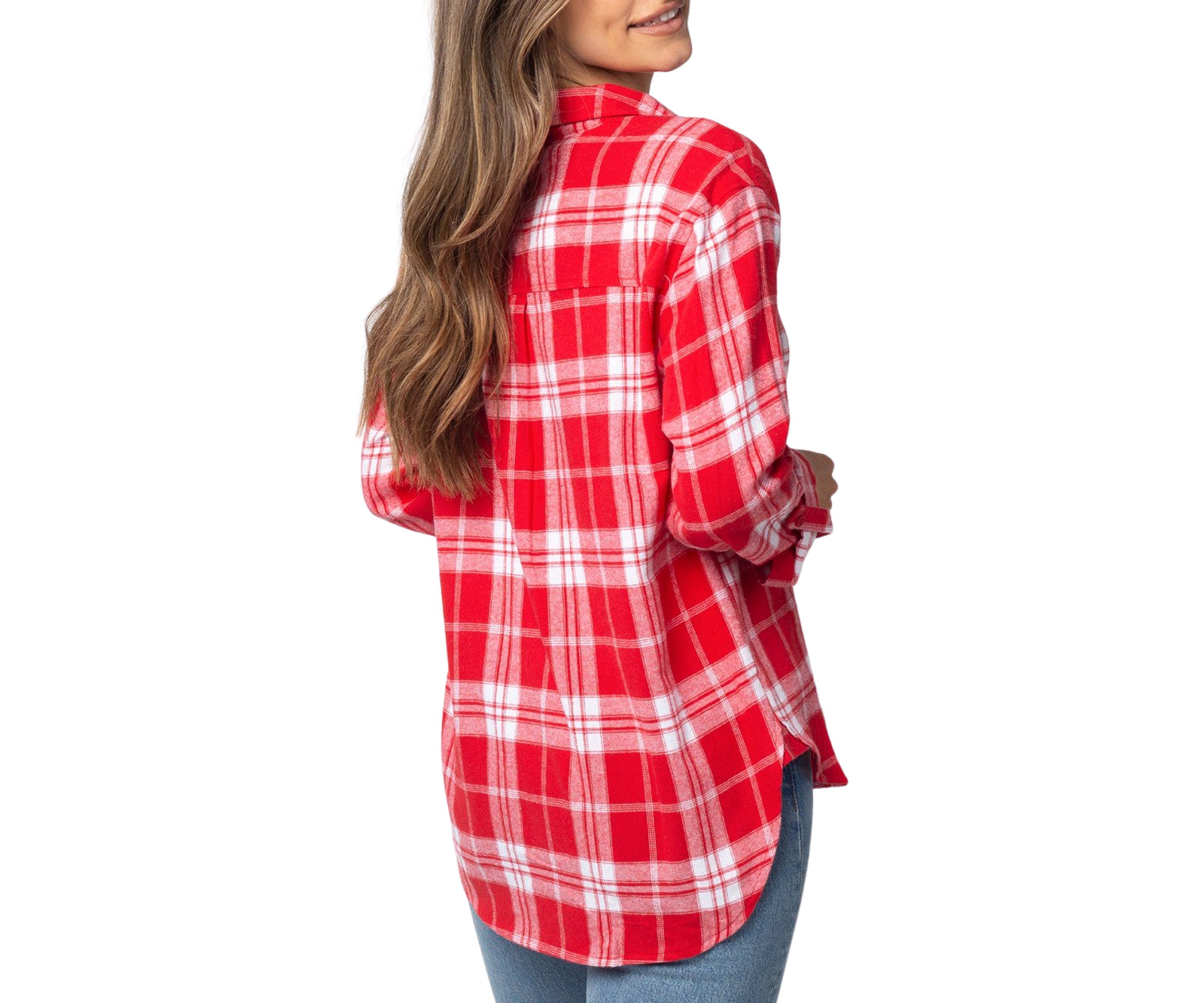 Plus Size NCAA Georgia Bulldogs Boyfriend Plaid Shirt